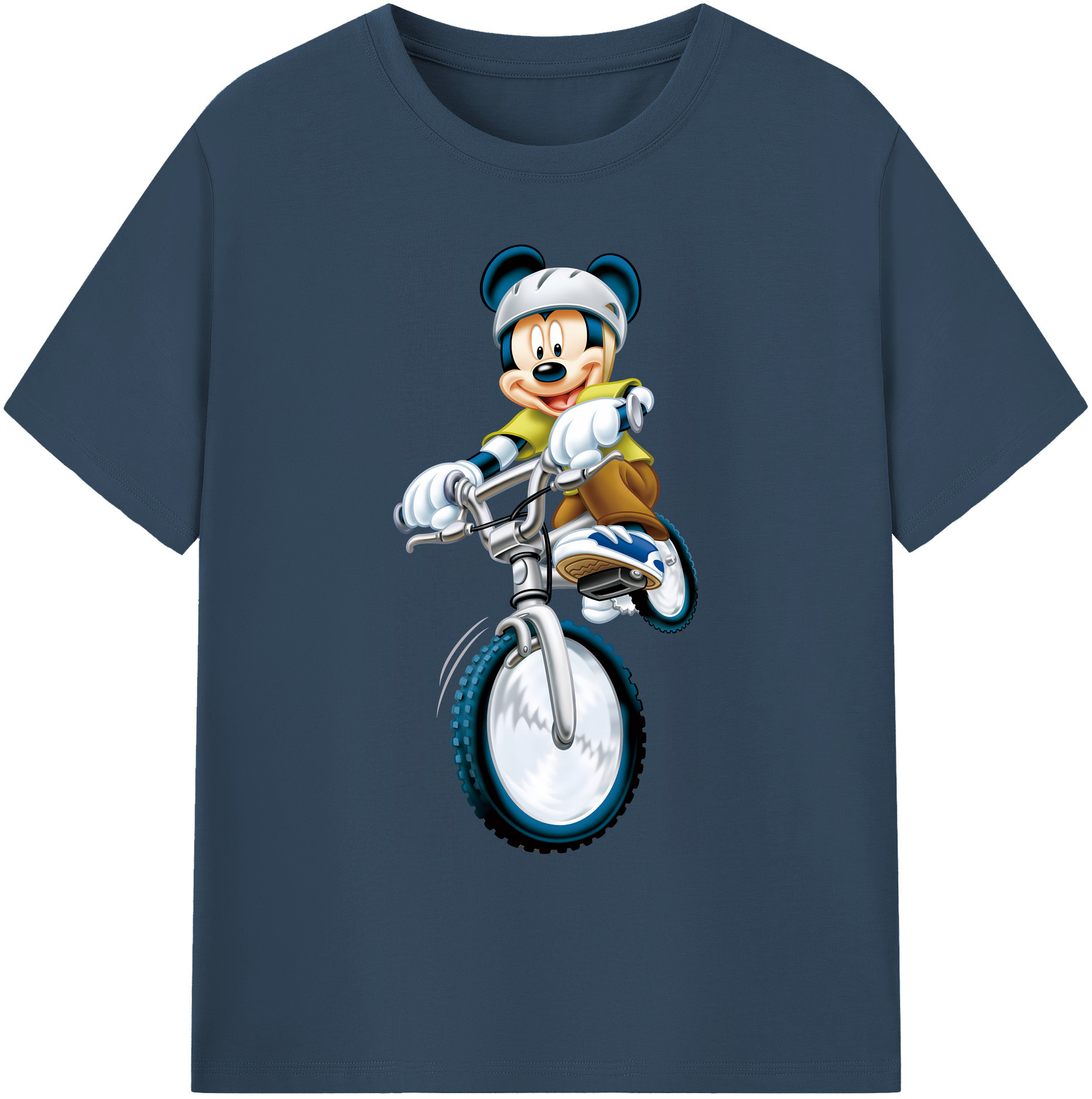 ミッキーマウス Mickey Mouse 綿100％ メンズ半袖Tシャツ｜肌触りやわらか＆通気性