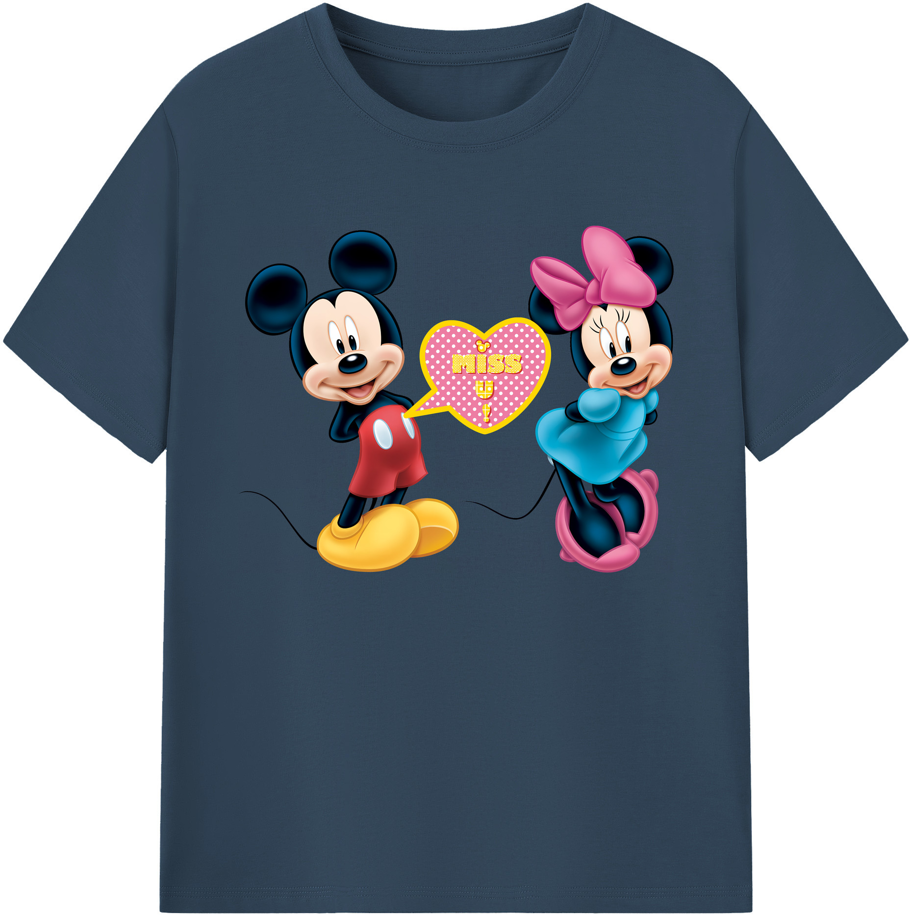 ミッキーマウス Mickey Mouse 綿100％ メンズ半袖Tシャツ｜肌触りやわらか＆通気性