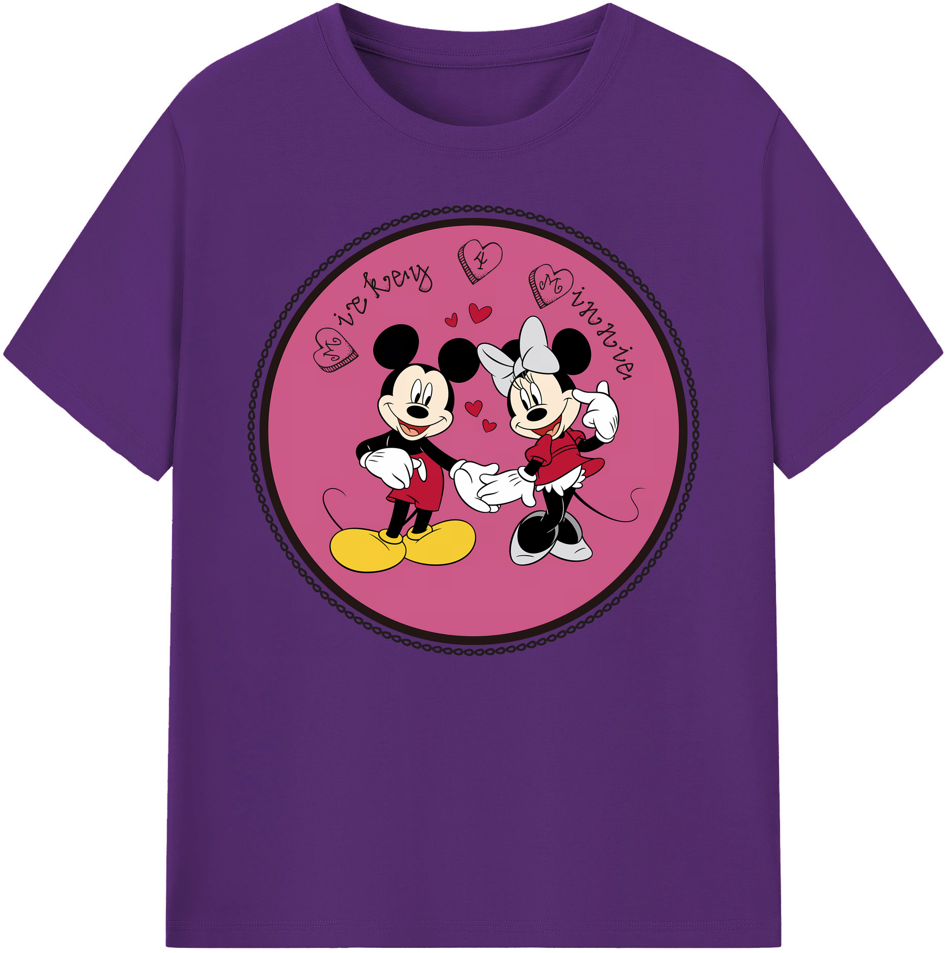 ミッキーマウス Mickey Mouse 綿100％ メンズ半袖Tシャツ｜肌触りやわらか＆通気性