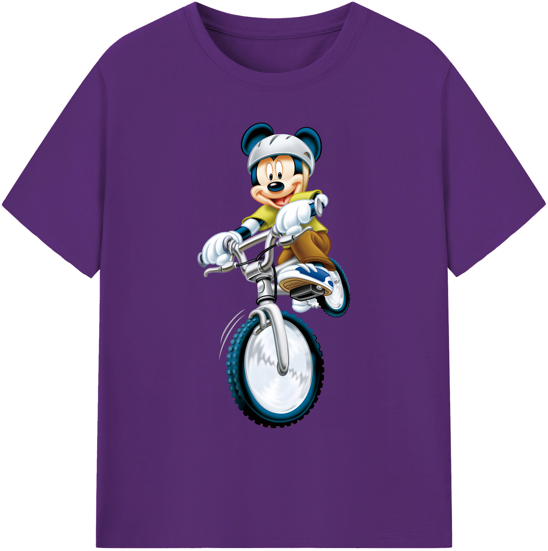 ミッキーマウス Mickey Mouse 綿100％ メンズ半袖Tシャツ｜肌触りやわらか＆通気性