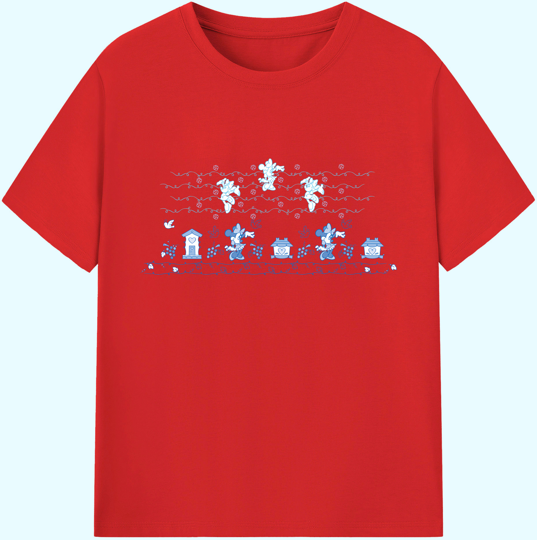 ミッキーマウス Mickey Mouse 綿100％ メンズ半袖Tシャツ｜肌触りやわらか＆通気性