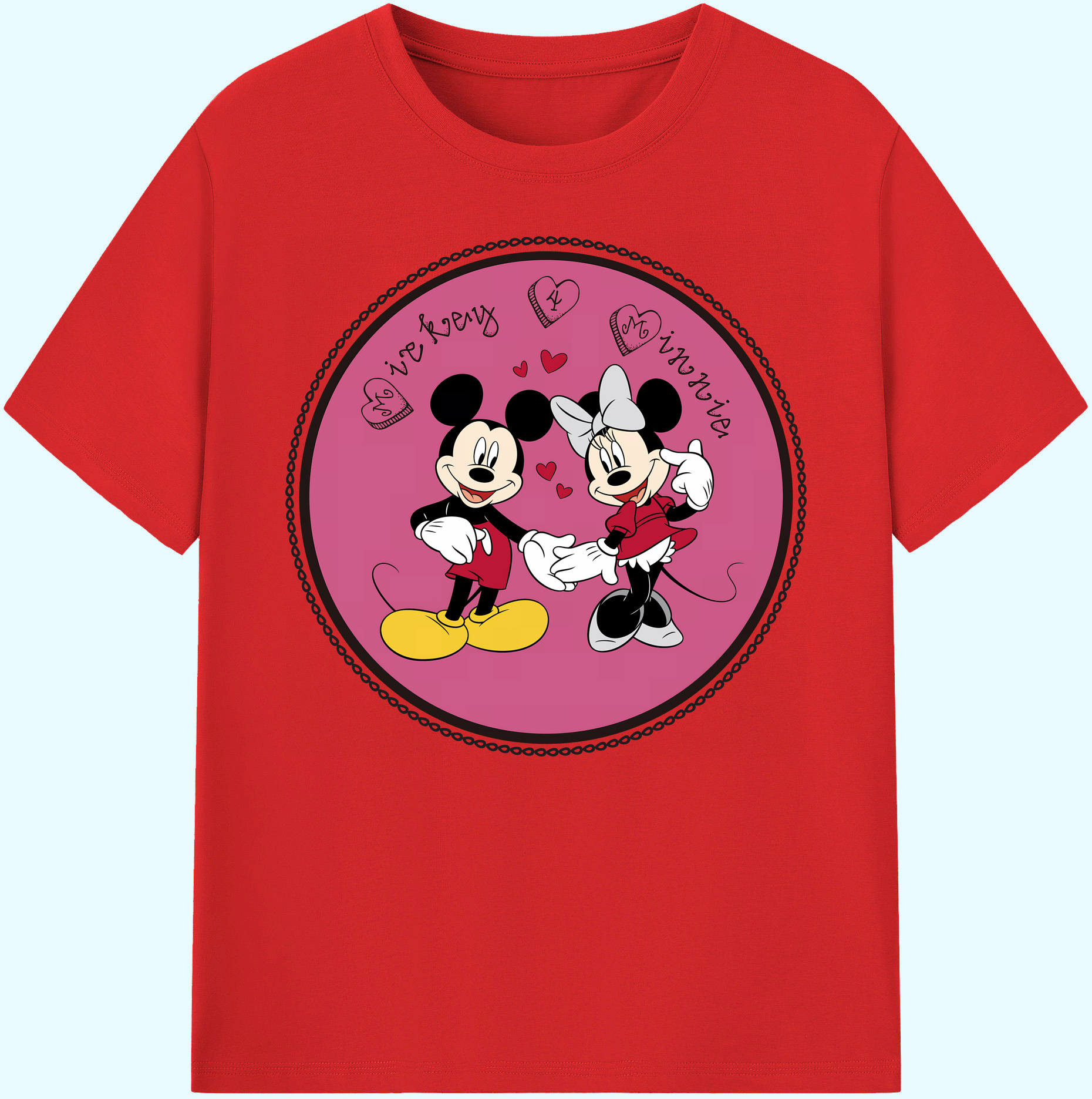 ミッキーマウス Mickey Mouse 綿100％ メンズ半袖Tシャツ｜肌触りやわらか＆通気性