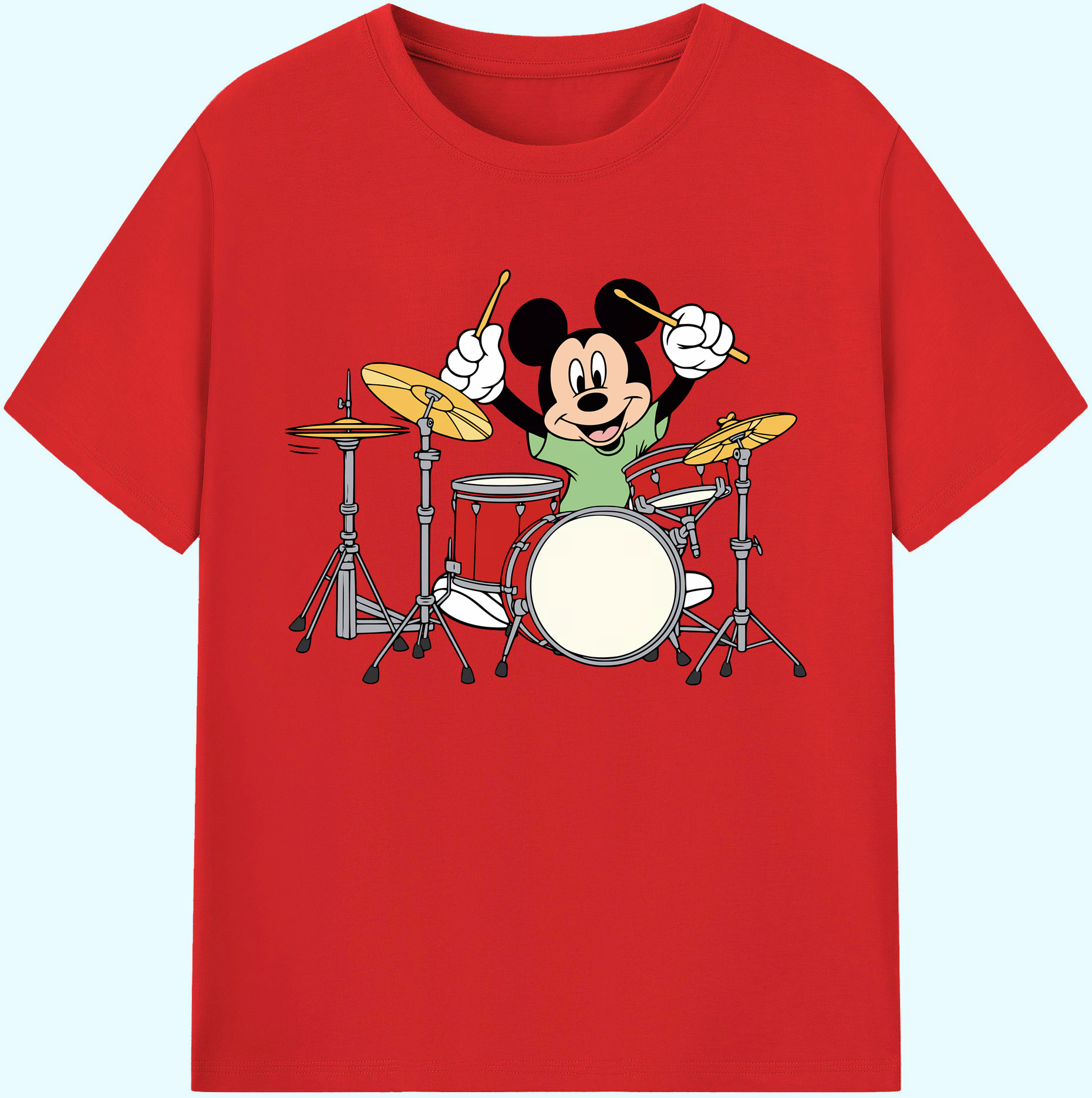 ミッキーマウス Mickey Mouse 綿100％ メンズ半袖Tシャツ｜肌触りやわらか＆通気性