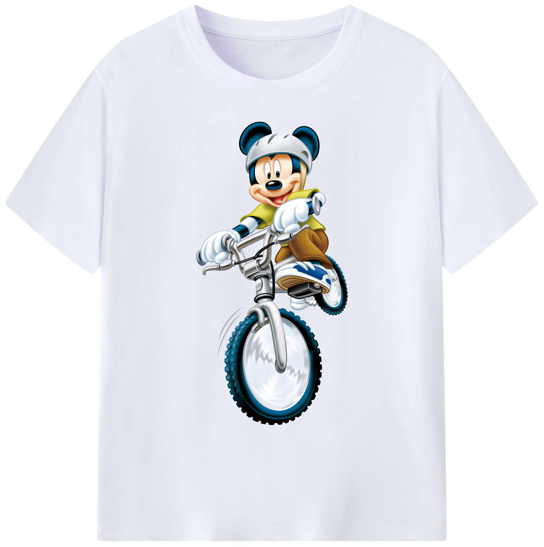 ミッキーマウス Mickey Mouse 綿100％ メンズ半袖Tシャツ｜肌触りやわらか＆通気性
