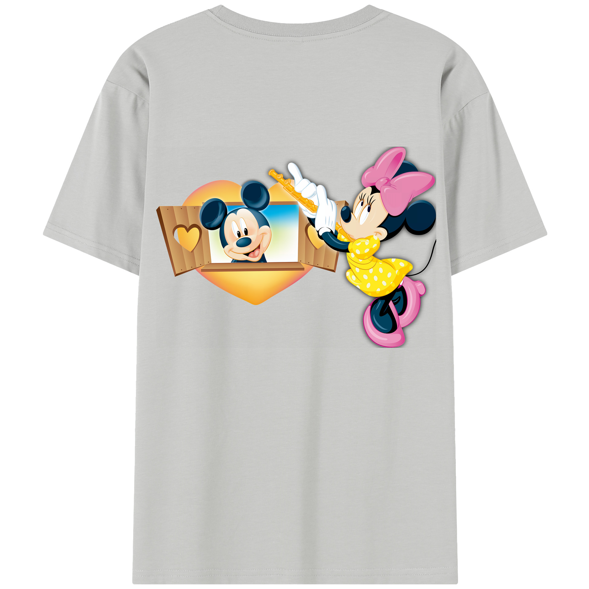 （画像用） ミッキーマウス Mickey Mouse レディース半袖Tシャツ(バックプリント)