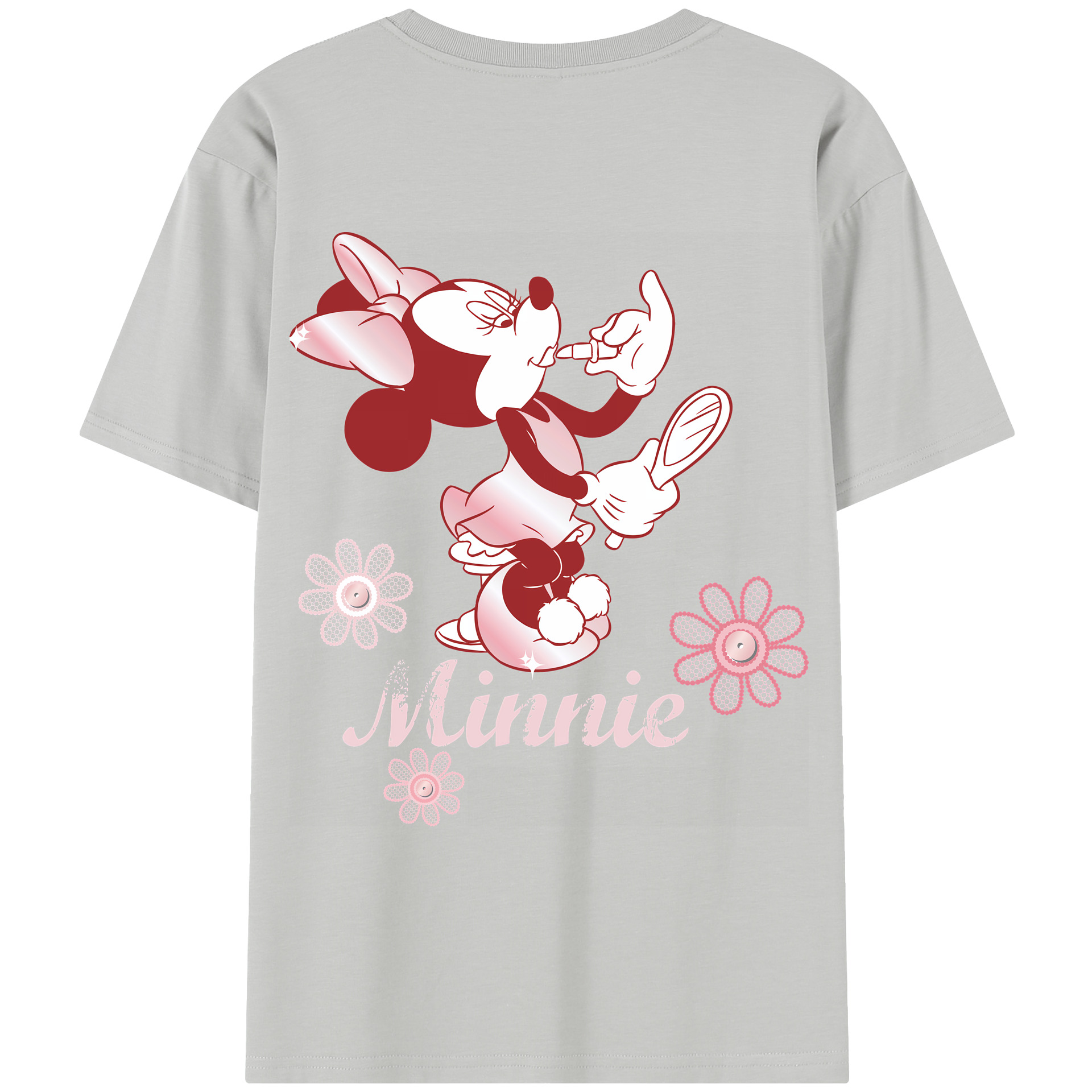 （画像用） ミッキーマウス Mickey Mouse レディース半袖Tシャツ(バックプリント)
