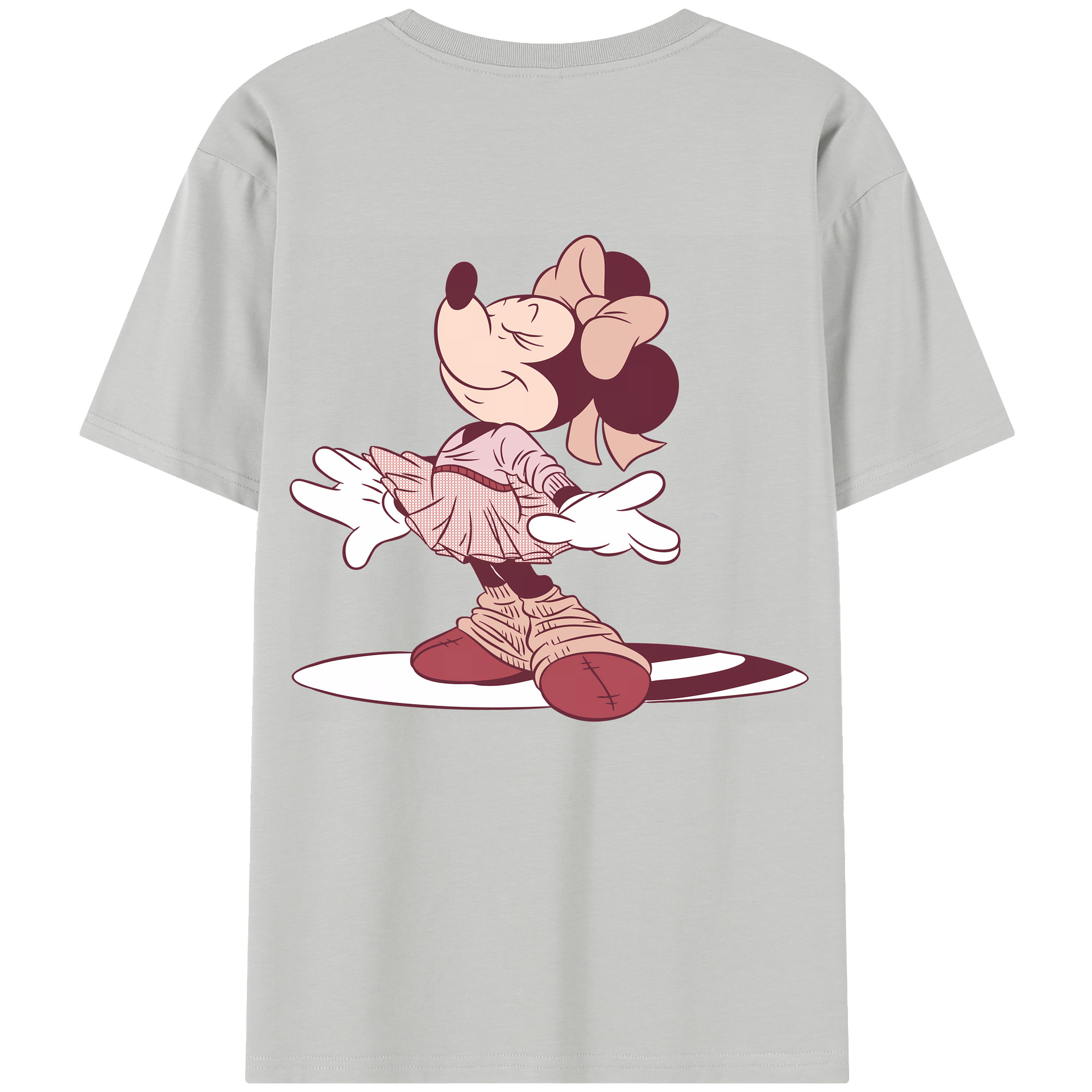 （画像用） ミッキーマウス Mickey Mouse レディース半袖Tシャツ(バックプリント)