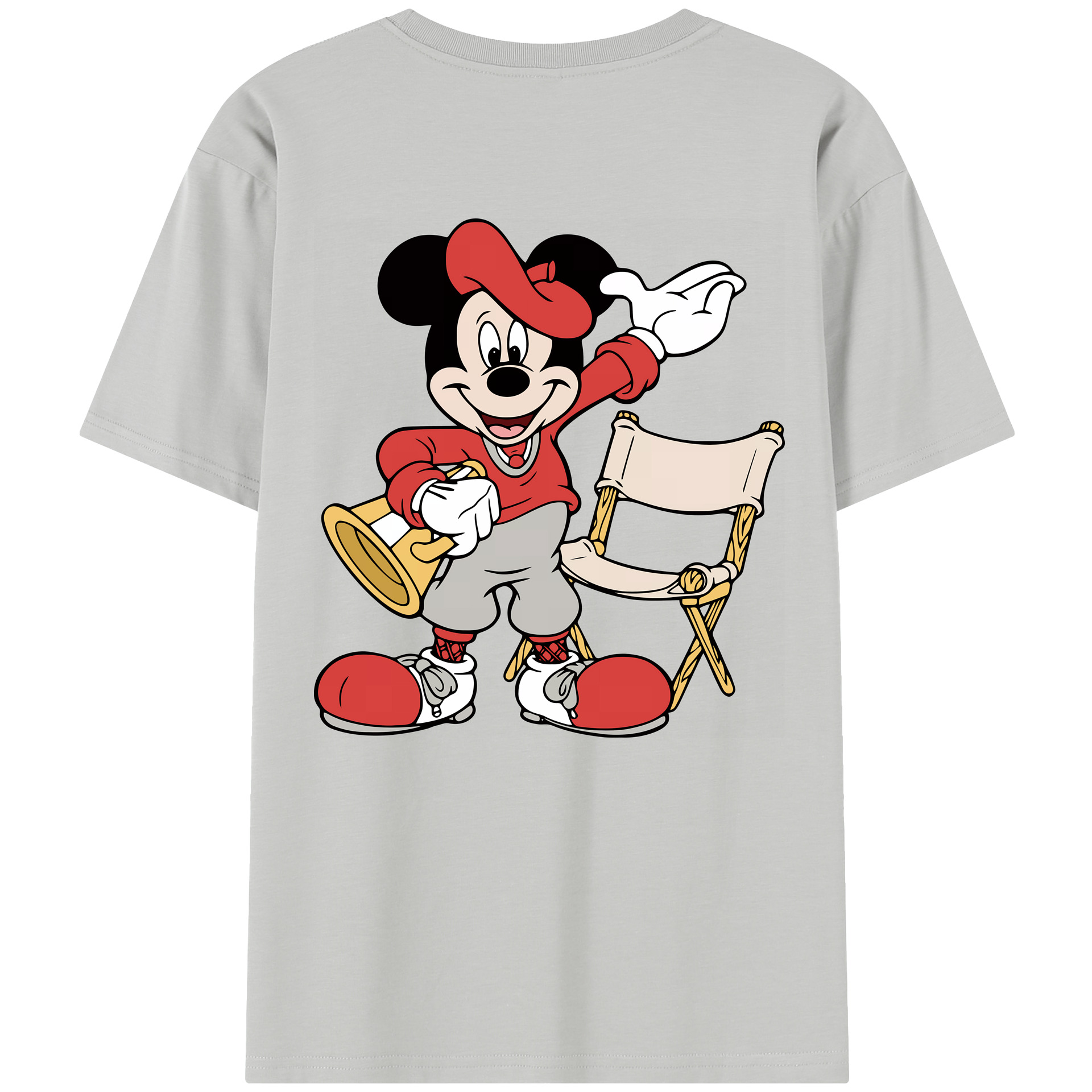 ミッキーマウス Mickey Mouse レディース半袖Tシャツ(バックプリント)