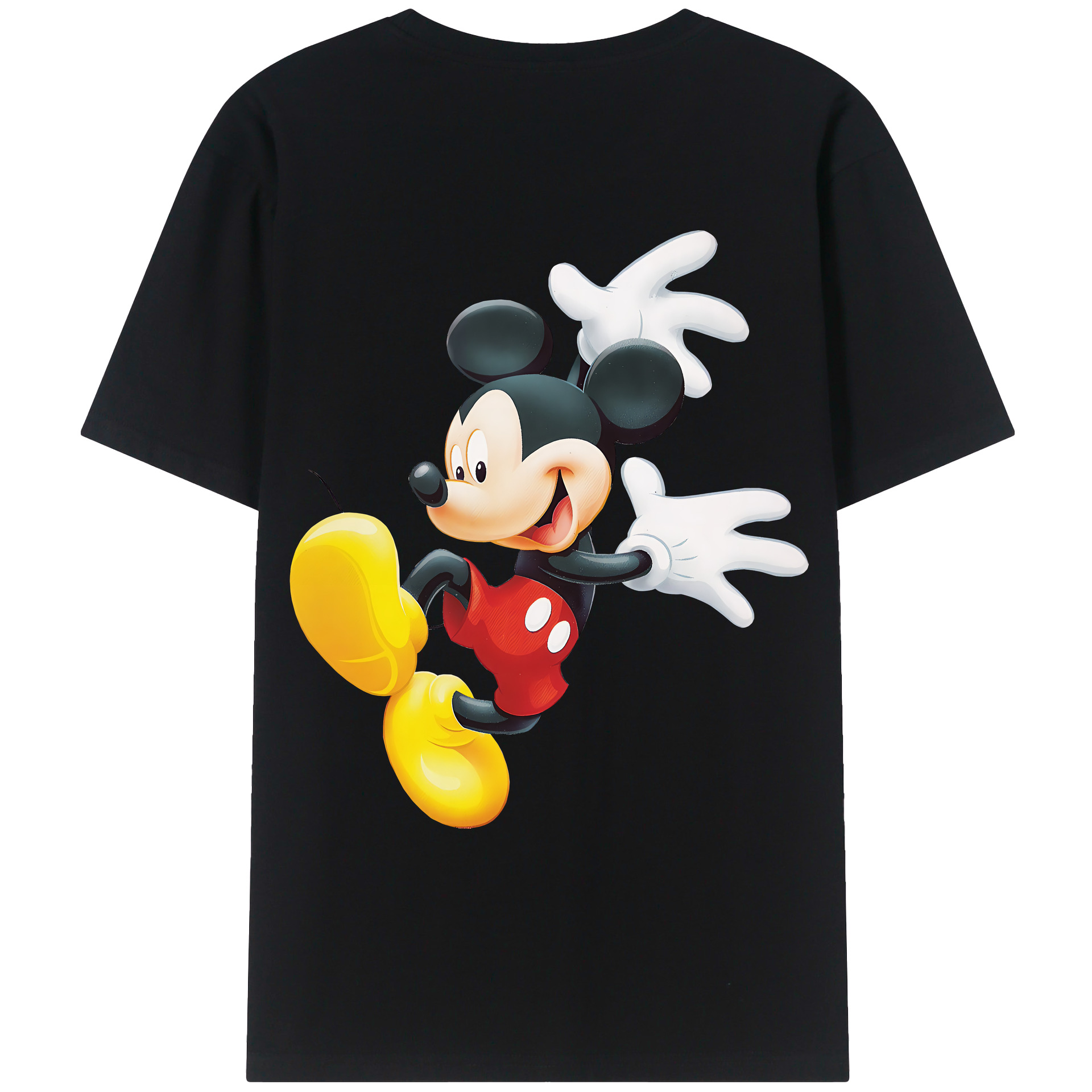 （画像用） ミッキーマウス Mickey Mouse レディース半袖Tシャツ(バックプリント)