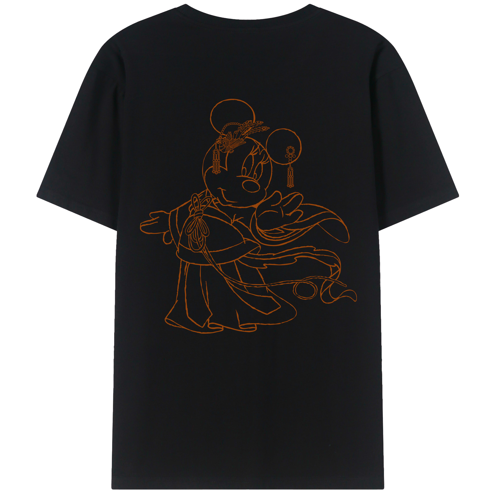（画像用） ミッキーマウス Mickey Mouse レディース半袖Tシャツ(バックプリント)