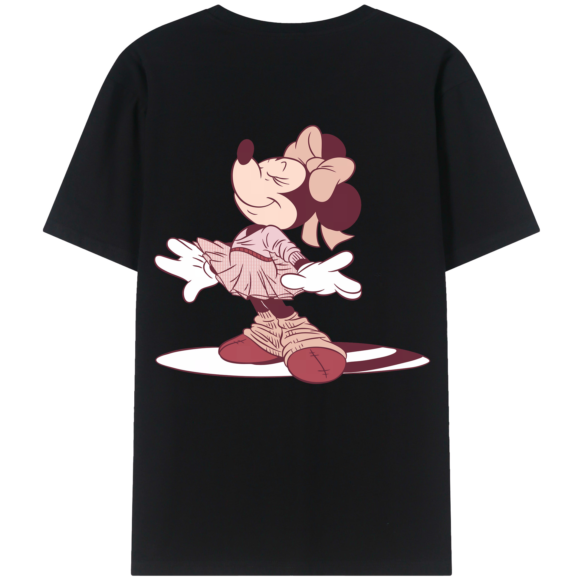 （画像用） ミッキーマウス Mickey Mouse レディース半袖Tシャツ(バックプリント)