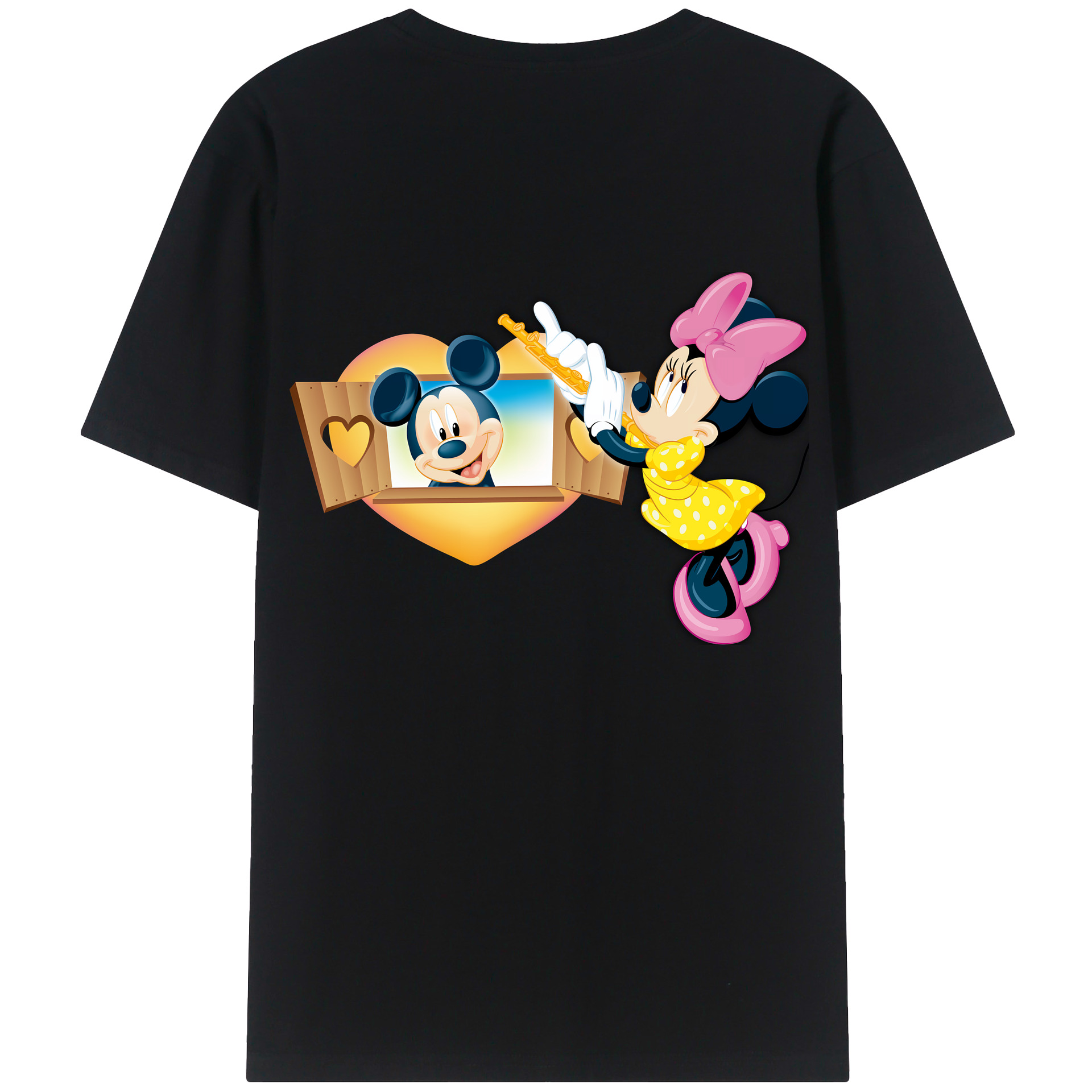 （画像用） ミッキーマウス Mickey Mouse レディース半袖Tシャツ(バックプリント)