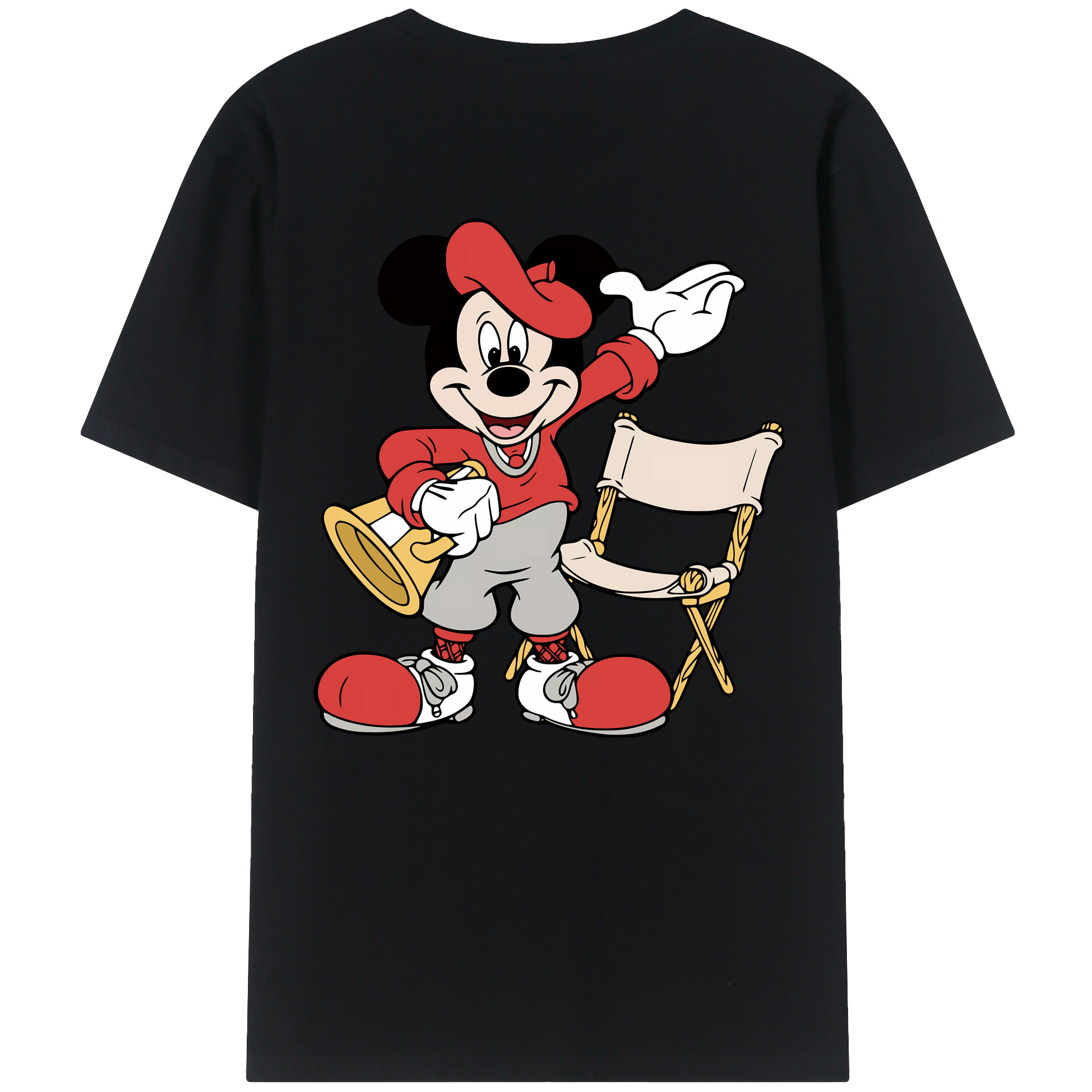 ミッキーマウス Mickey Mouse レディース半袖Tシャツ(バックプリント)