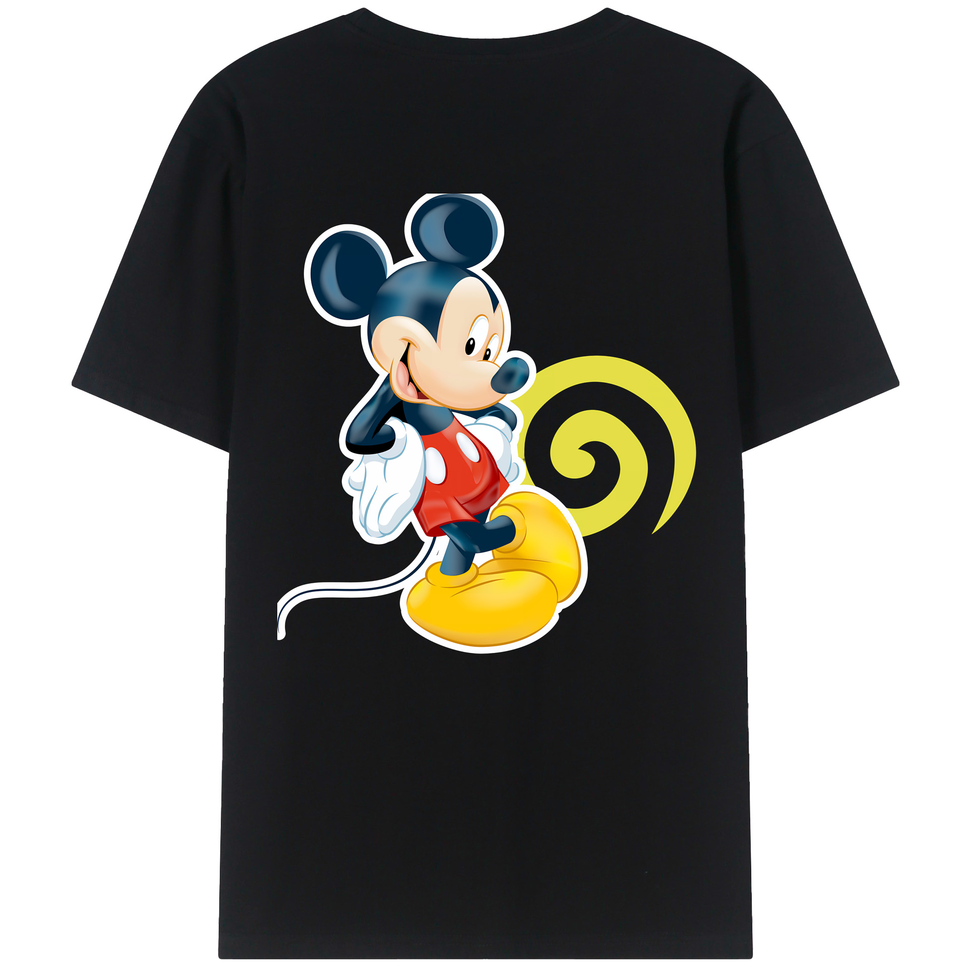 ミッキーマウス Mickey Mouse レディース半袖Tシャツ(バックプリント)