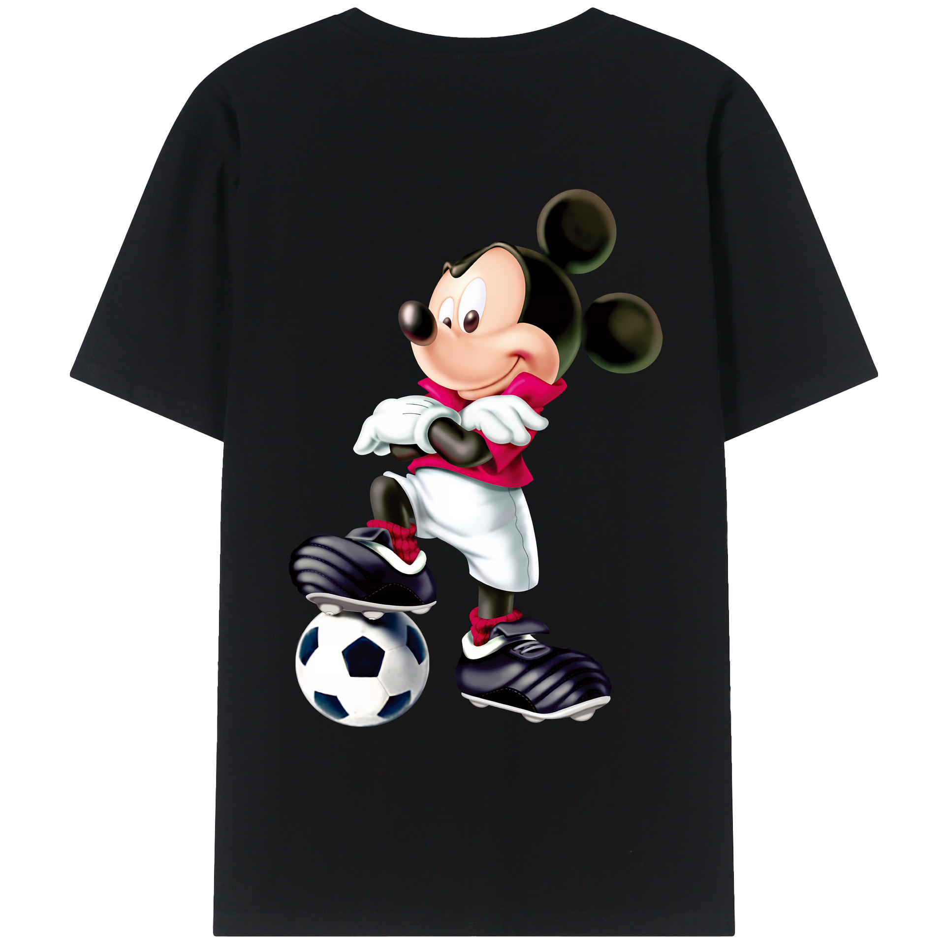 ミッキーマウス Mickey Mouse レディース半袖Tシャツ(バックプリント)