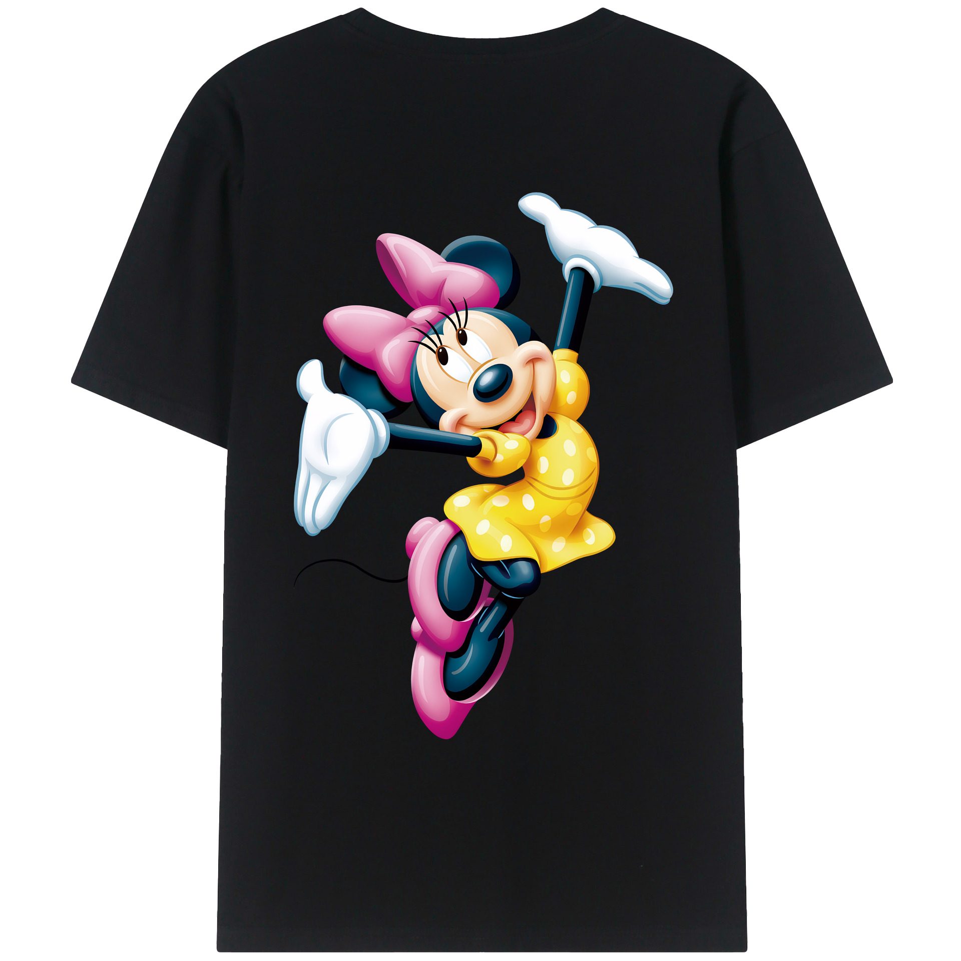ミッキーマウス Mickey Mouse レディース半袖Tシャツ(バックプリント)