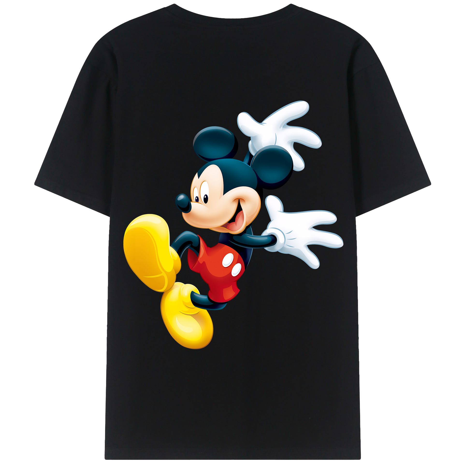 ミッキーマウス Mickey Mouse レディース半袖Tシャツ(バックプリント)