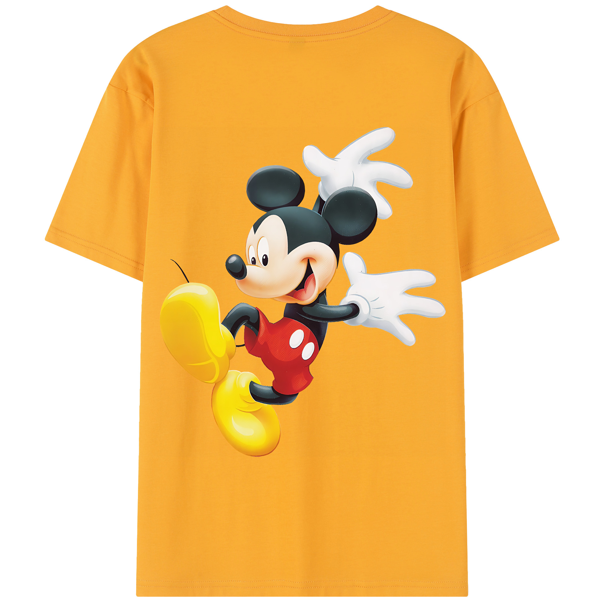 （画像用） ミッキーマウス Mickey Mouse レディース半袖Tシャツ(バックプリント)