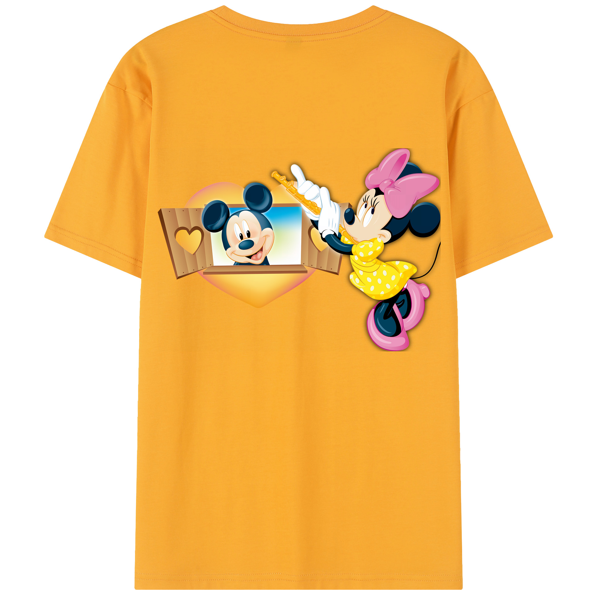 （画像用） ミッキーマウス Mickey Mouse レディース半袖Tシャツ(バックプリント)