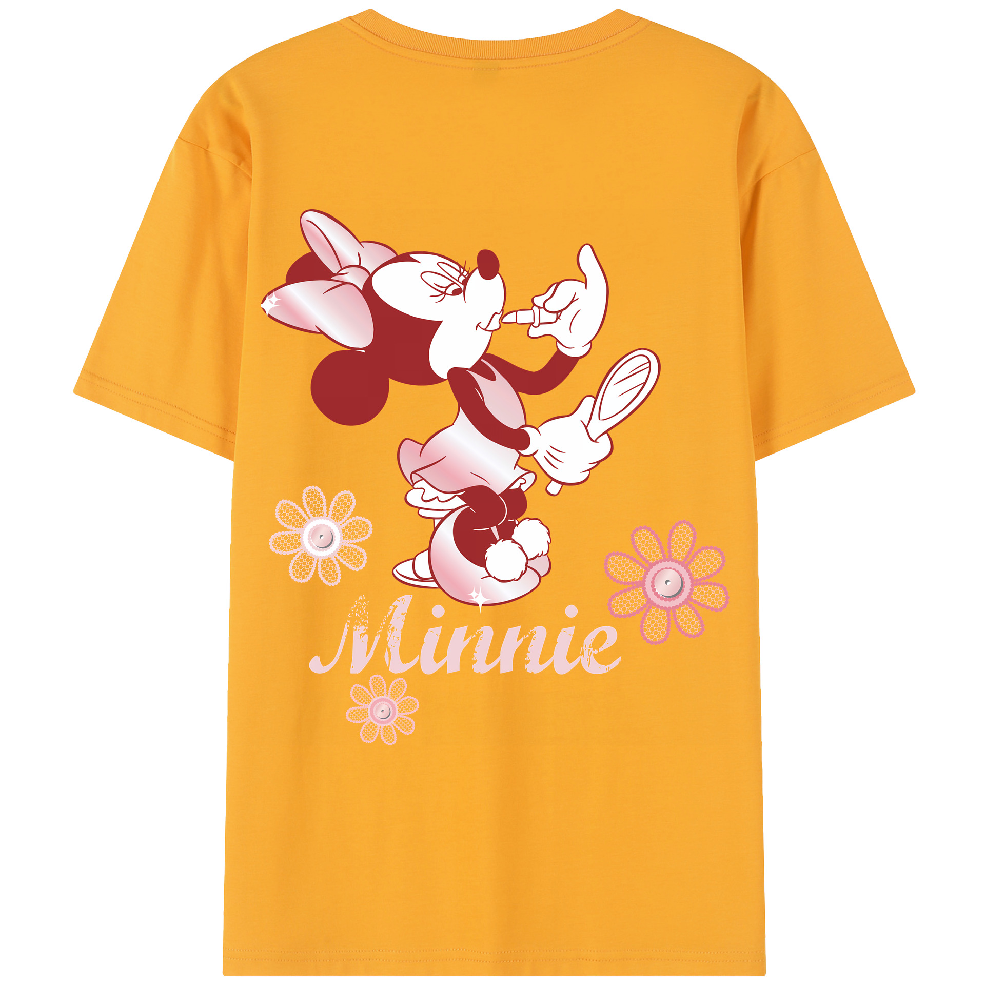 （画像用） ミッキーマウス Mickey Mouse レディース半袖Tシャツ(バックプリント)