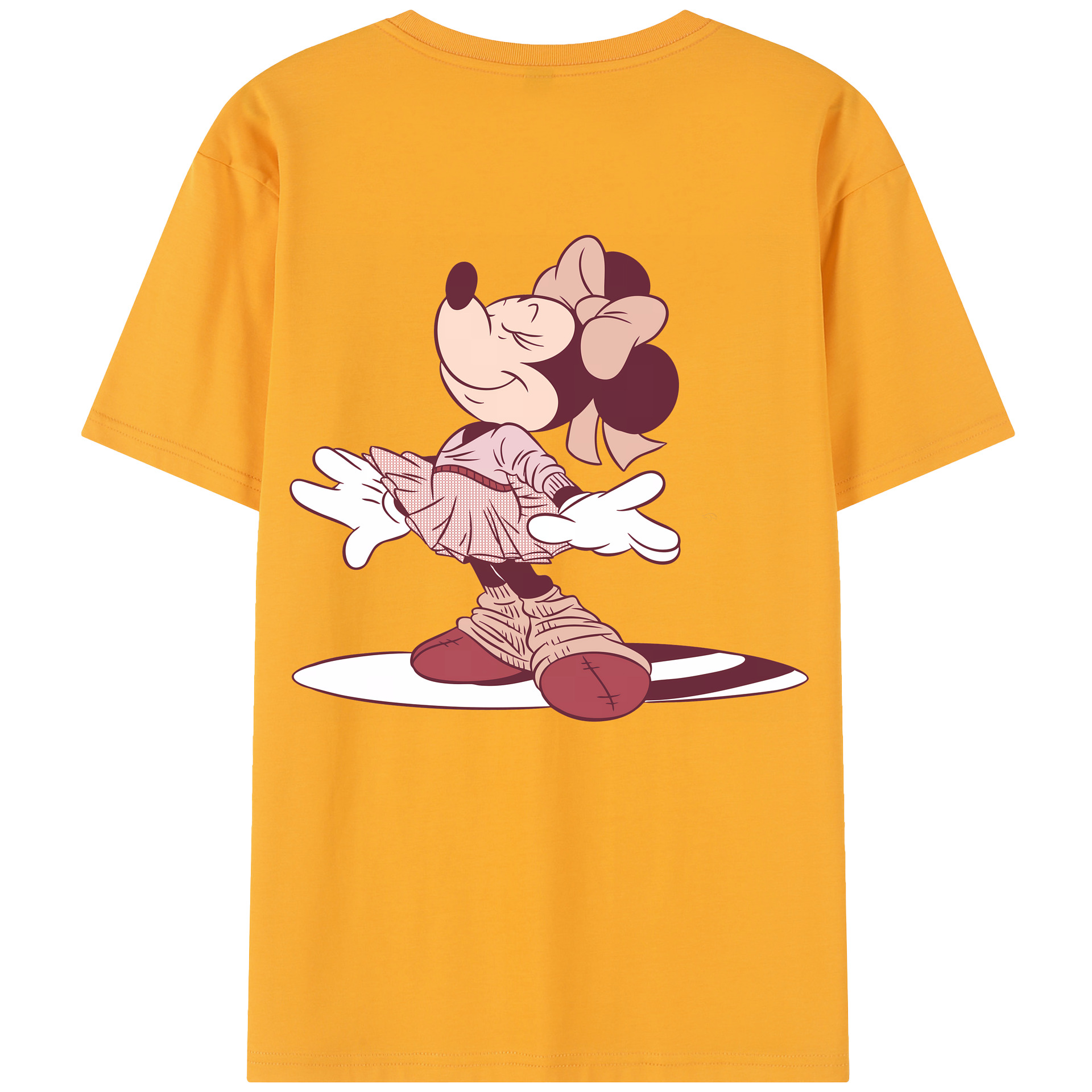 （画像用） ミッキーマウス Mickey Mouse レディース半袖Tシャツ(バックプリント)