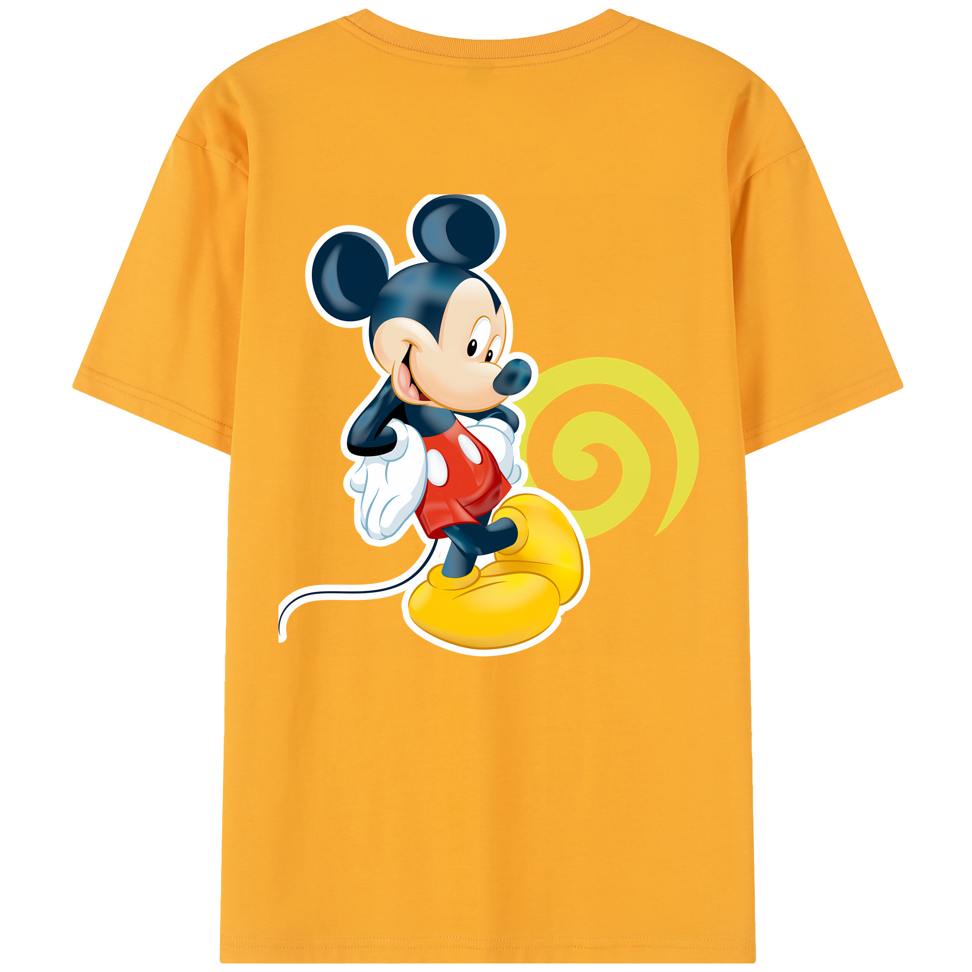 ミッキーマウス Mickey Mouse レディース半袖Tシャツ(バックプリント)