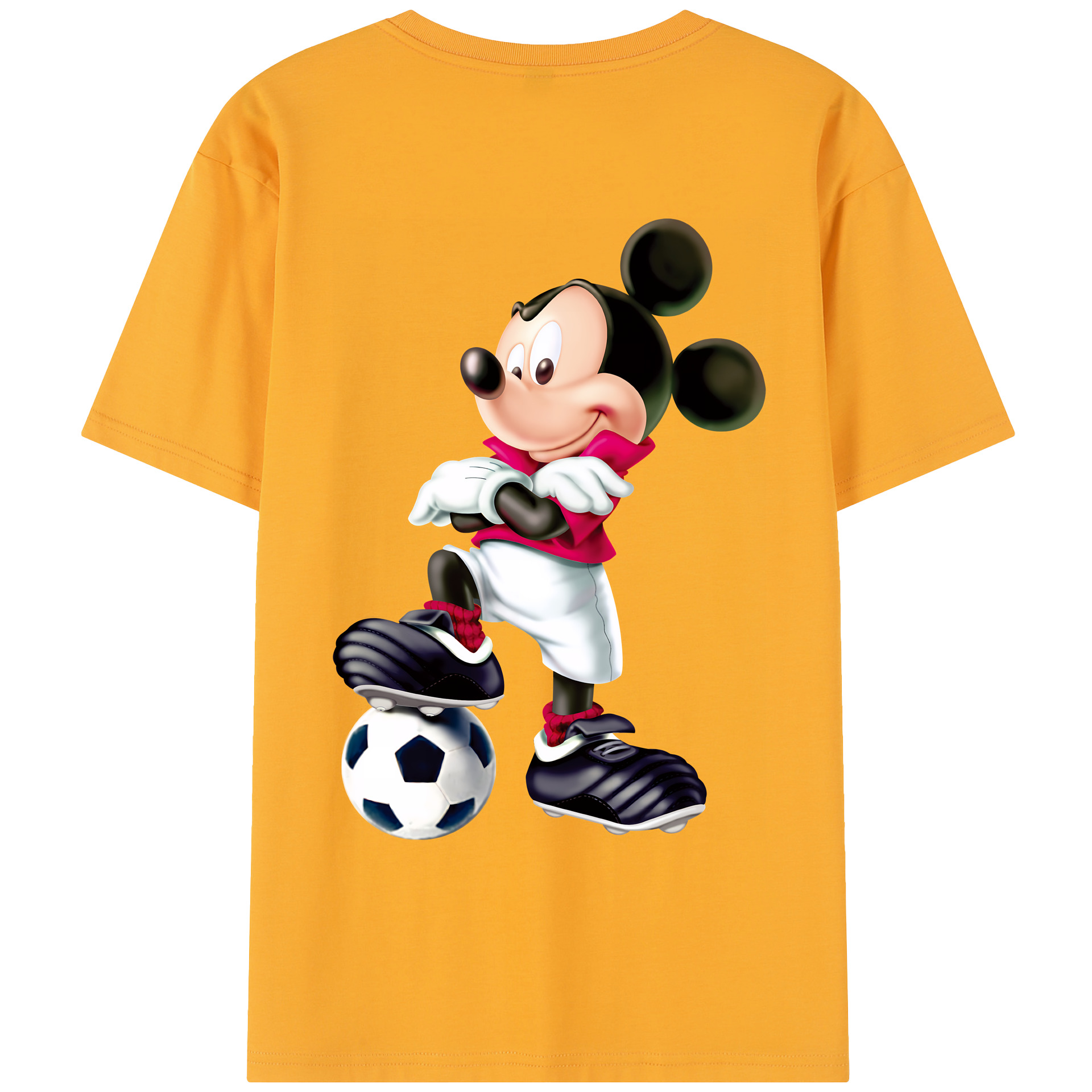 ミッキーマウス Mickey Mouse レディース半袖Tシャツ(バックプリント)