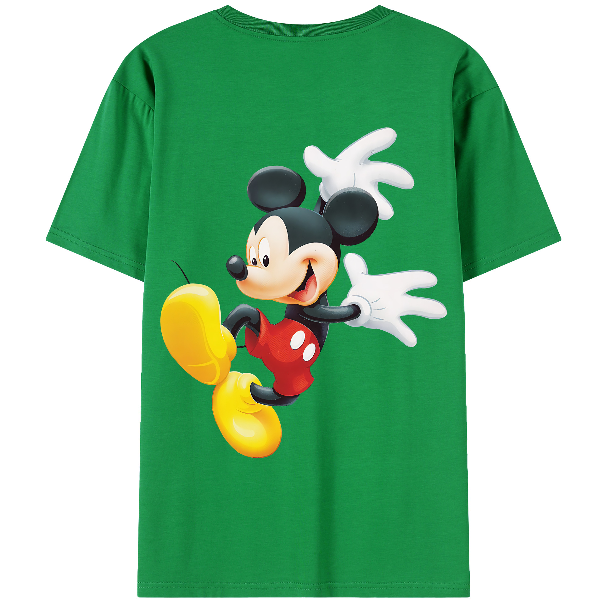（画像用） ミッキーマウス Mickey Mouse レディース半袖Tシャツ(バックプリント)