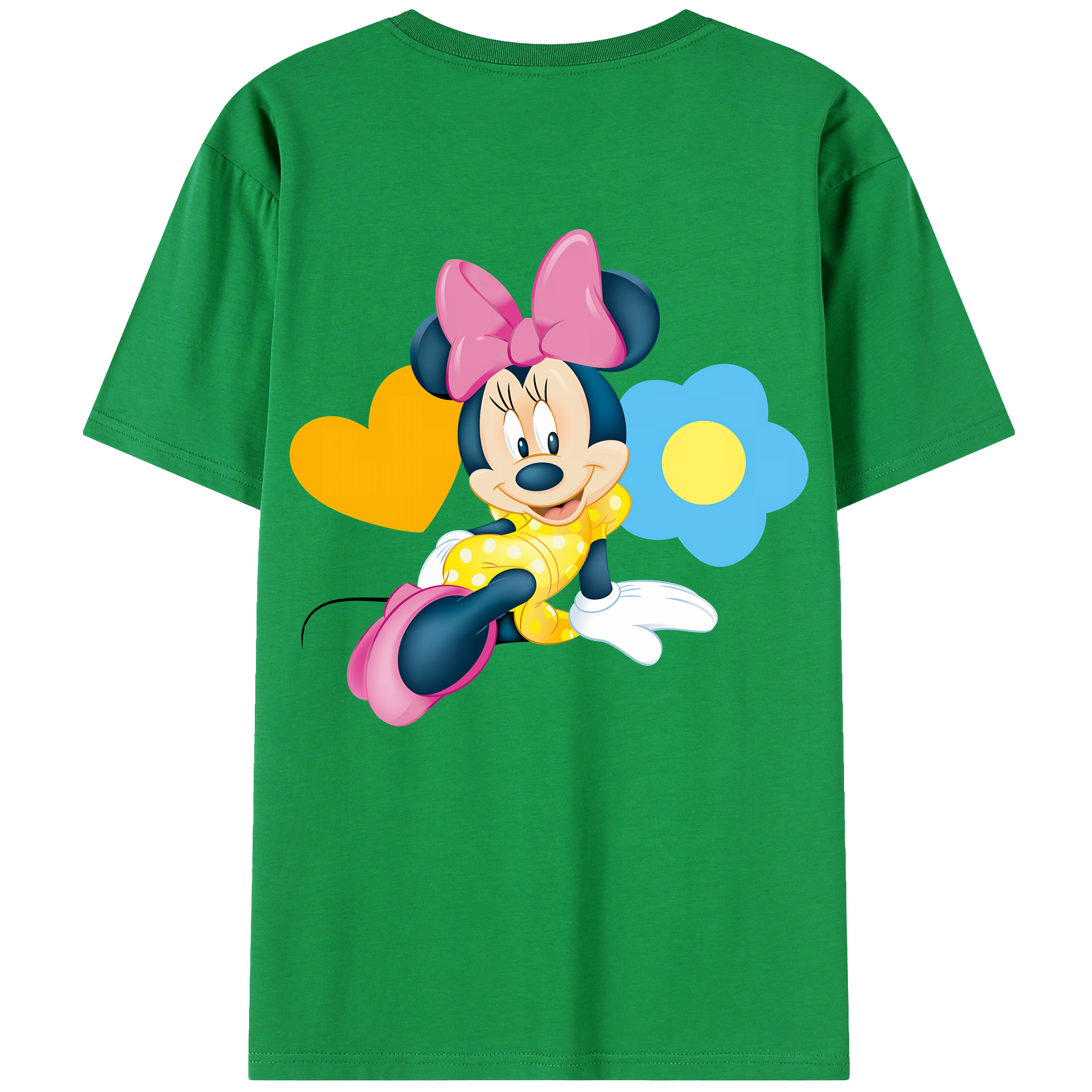 （画像用） ミッキーマウス Mickey Mouse レディース半袖Tシャツ(バックプリント)