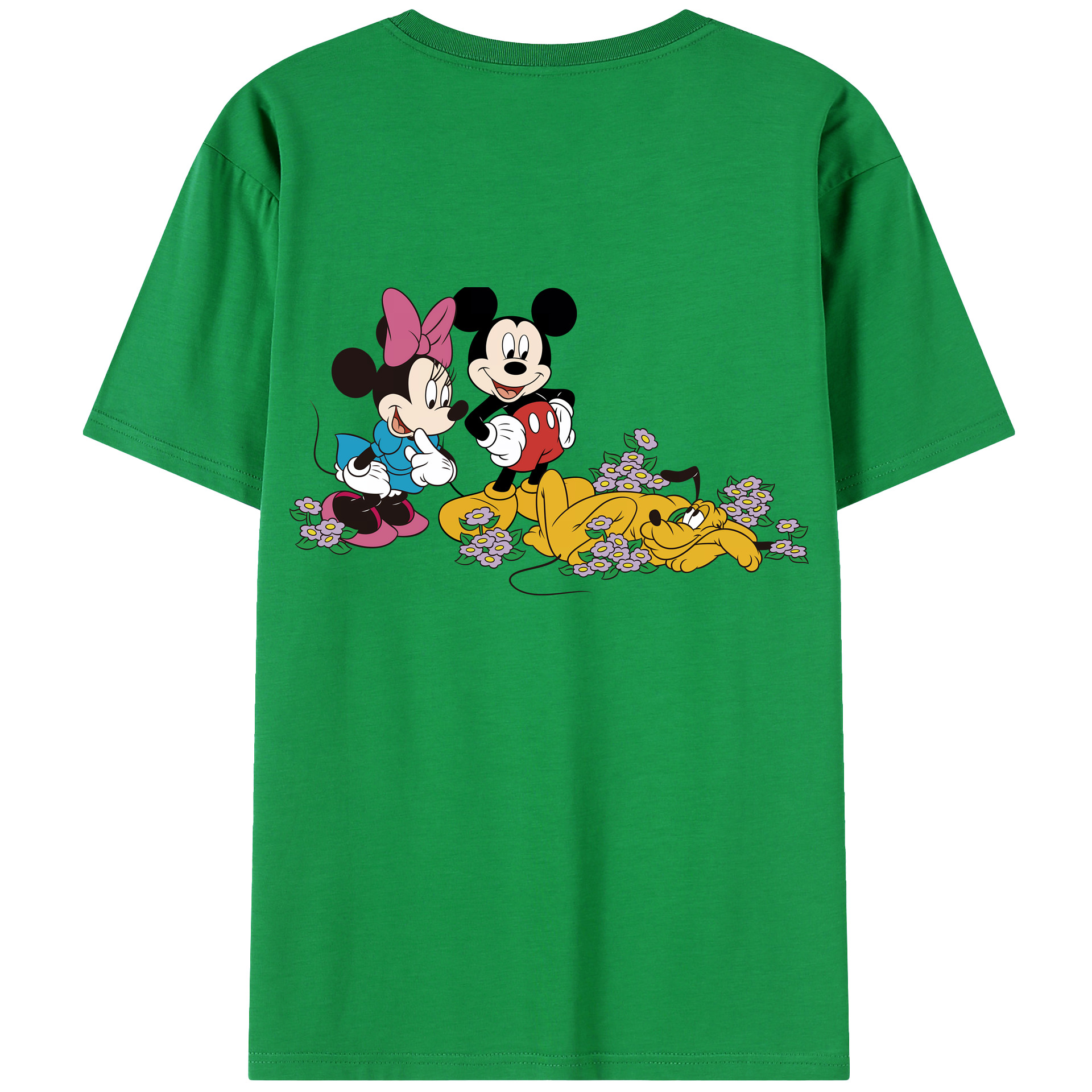 （画像用） ミッキーマウス Mickey Mouse レディース半袖Tシャツ(バックプリント)