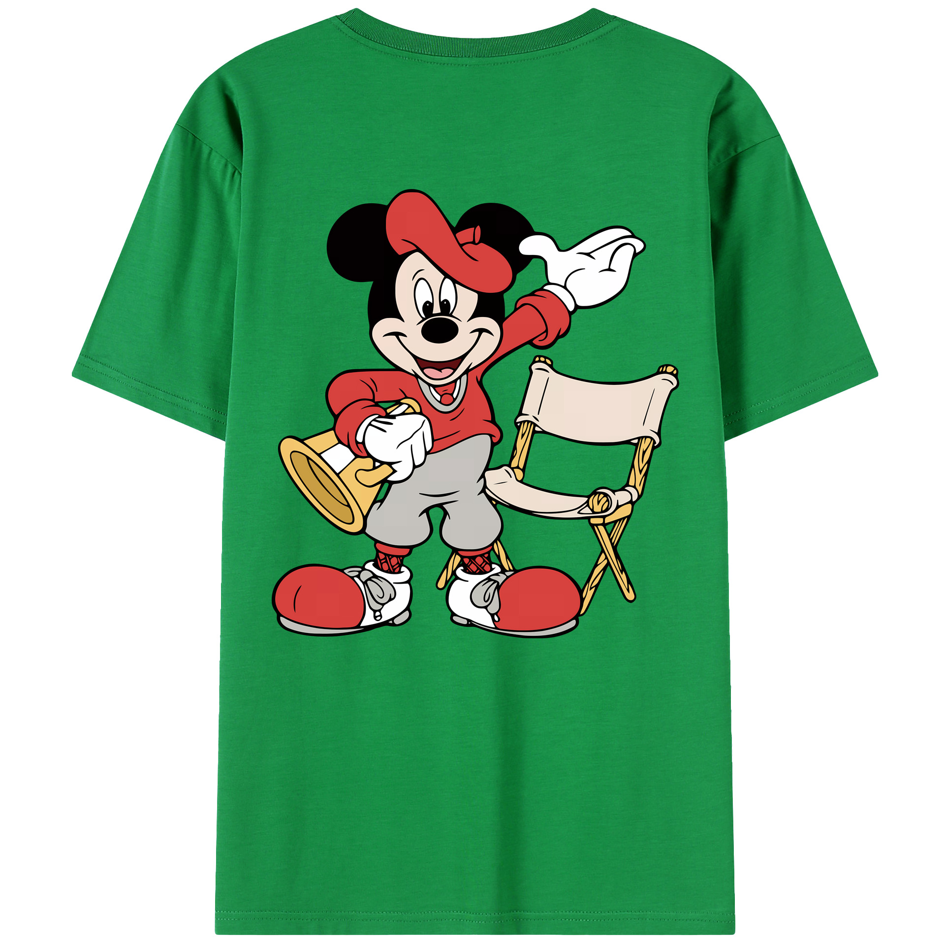 ミッキーマウス Mickey Mouse レディース半袖Tシャツ(バックプリント)