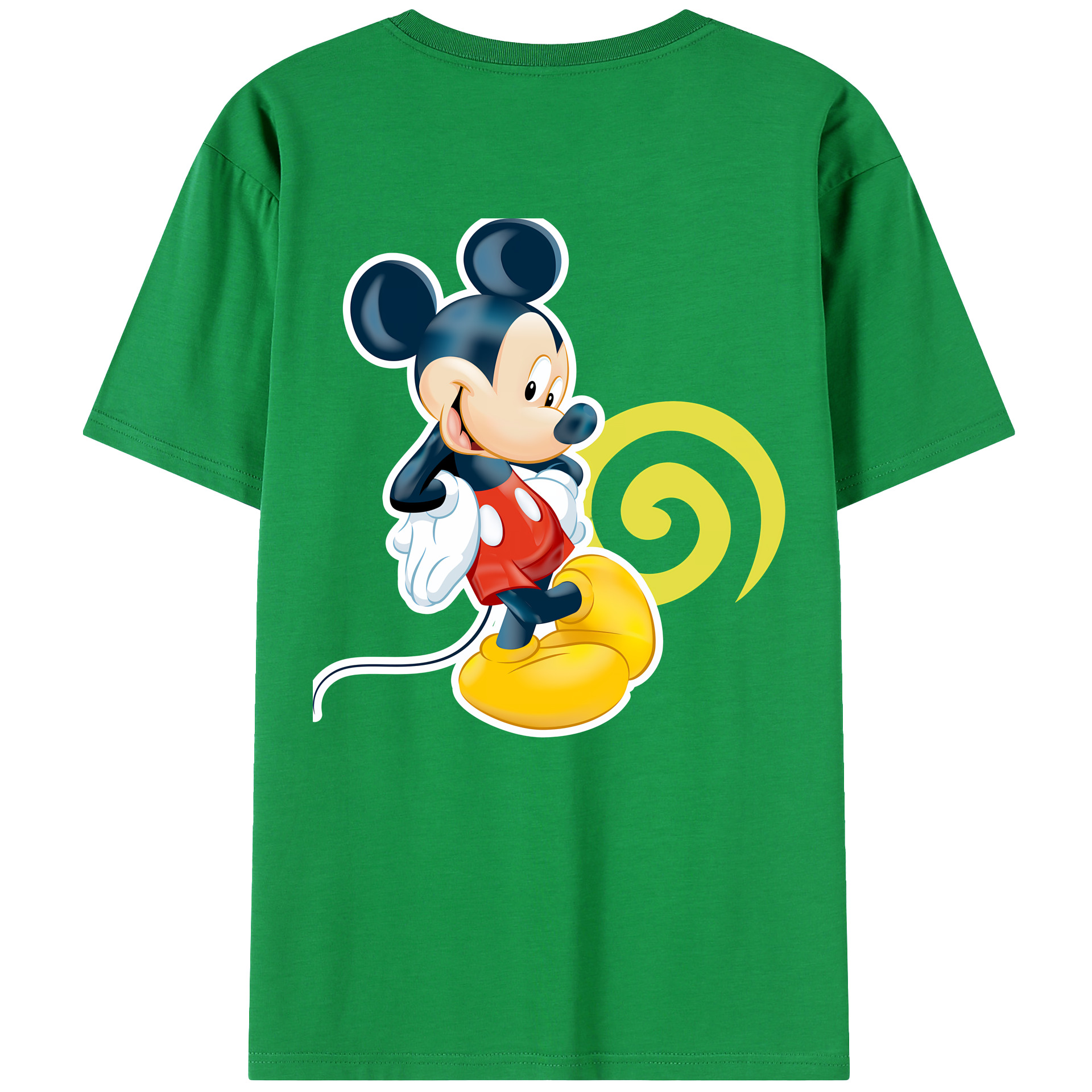ミッキーマウス Mickey Mouse レディース半袖Tシャツ(バックプリント)
