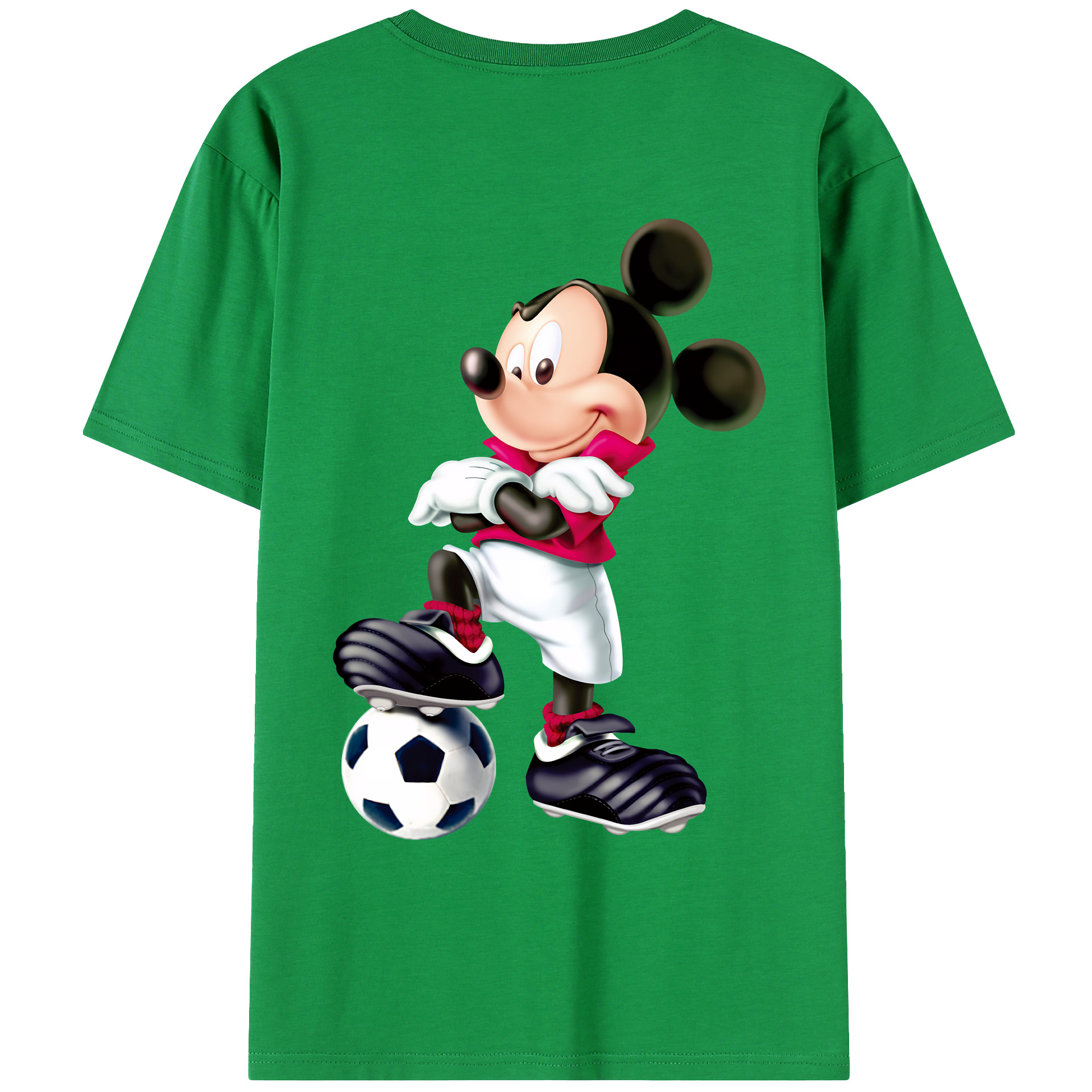 ミッキーマウス Mickey Mouse レディース半袖Tシャツ(バックプリント)