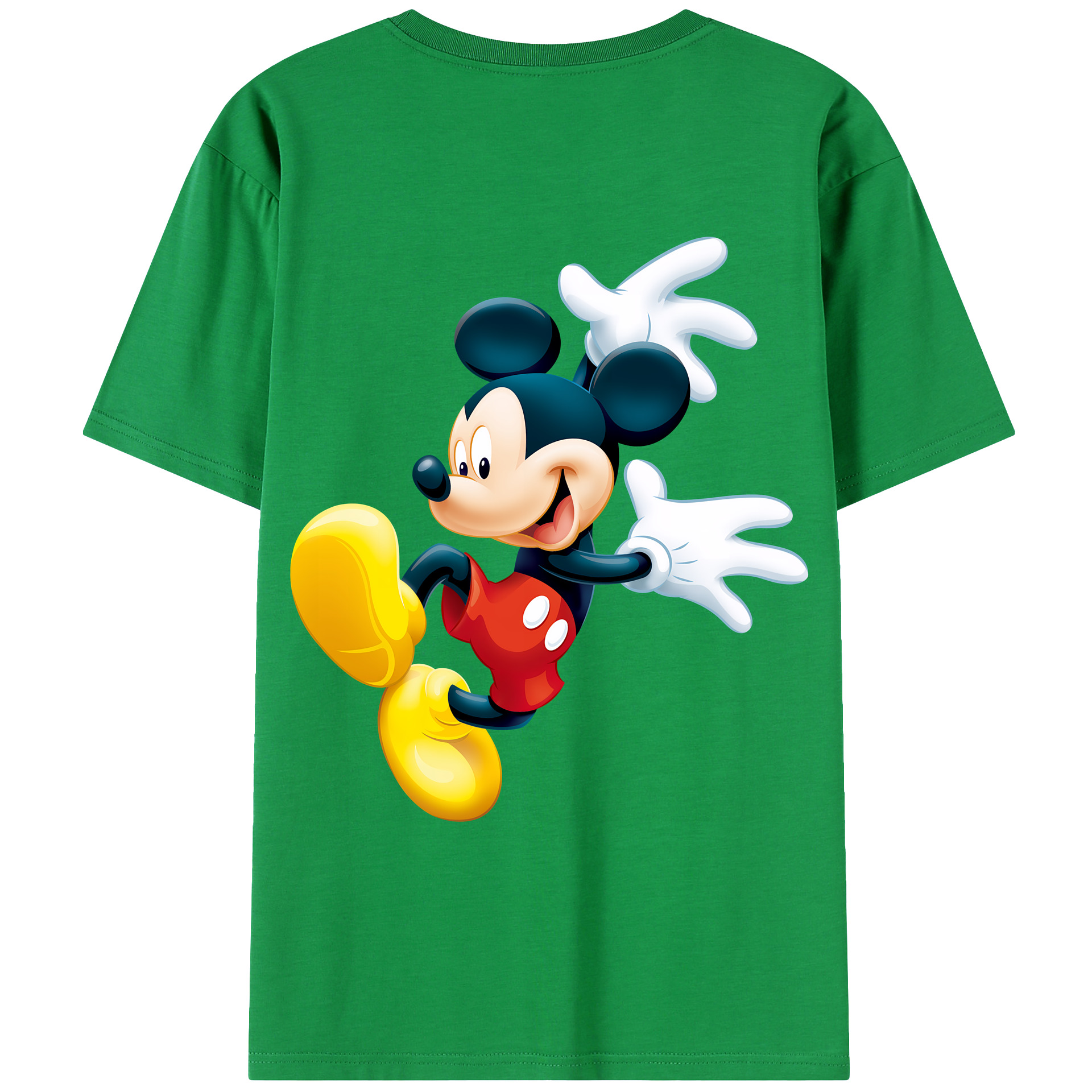 ミッキーマウス Mickey Mouse レディース半袖Tシャツ(バックプリント)
