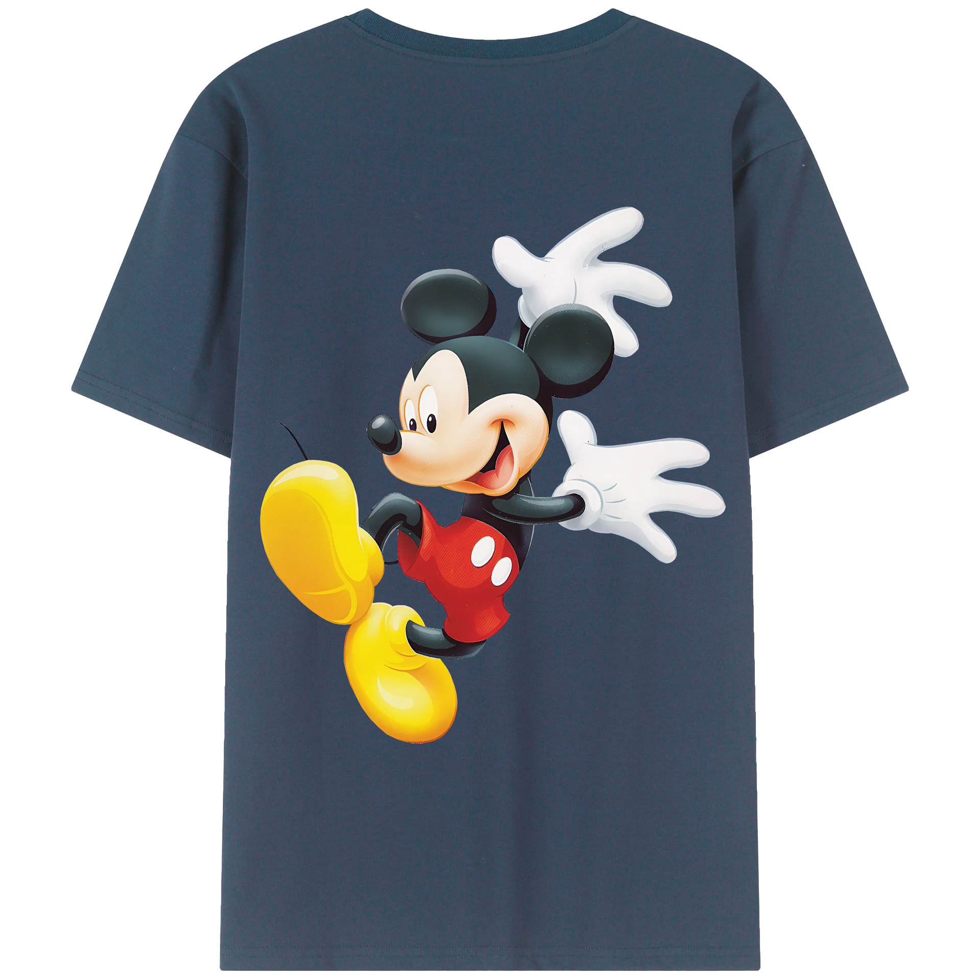 （画像用） ミッキーマウス Mickey Mouse レディース半袖Tシャツ(バックプリント)