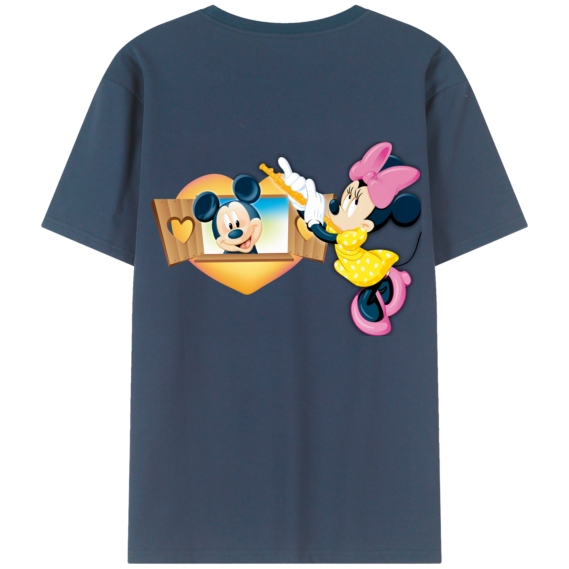 （画像用） ミッキーマウス Mickey Mouse レディース半袖Tシャツ(バックプリント)
