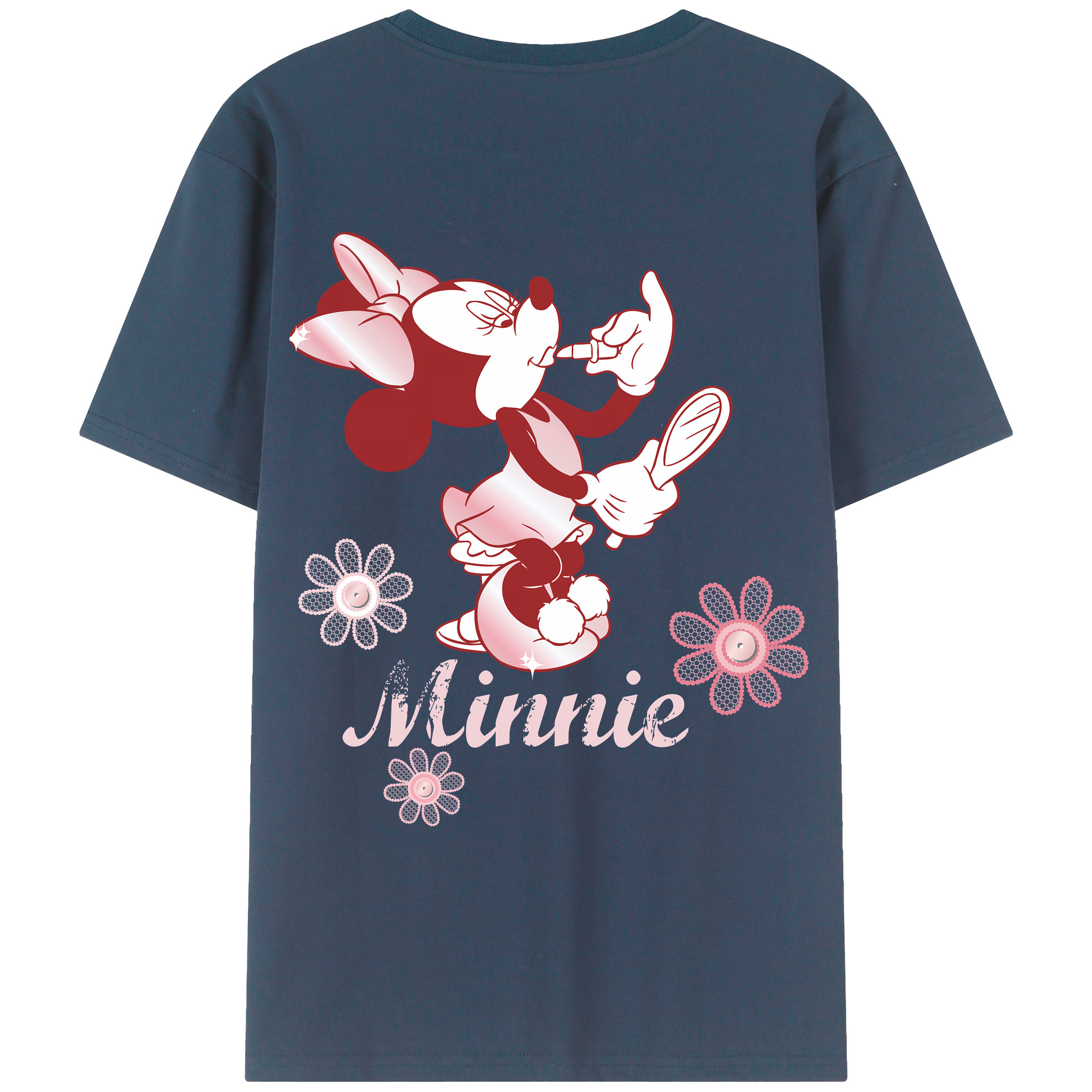 （画像用） ミッキーマウス Mickey Mouse レディース半袖Tシャツ(バックプリント)