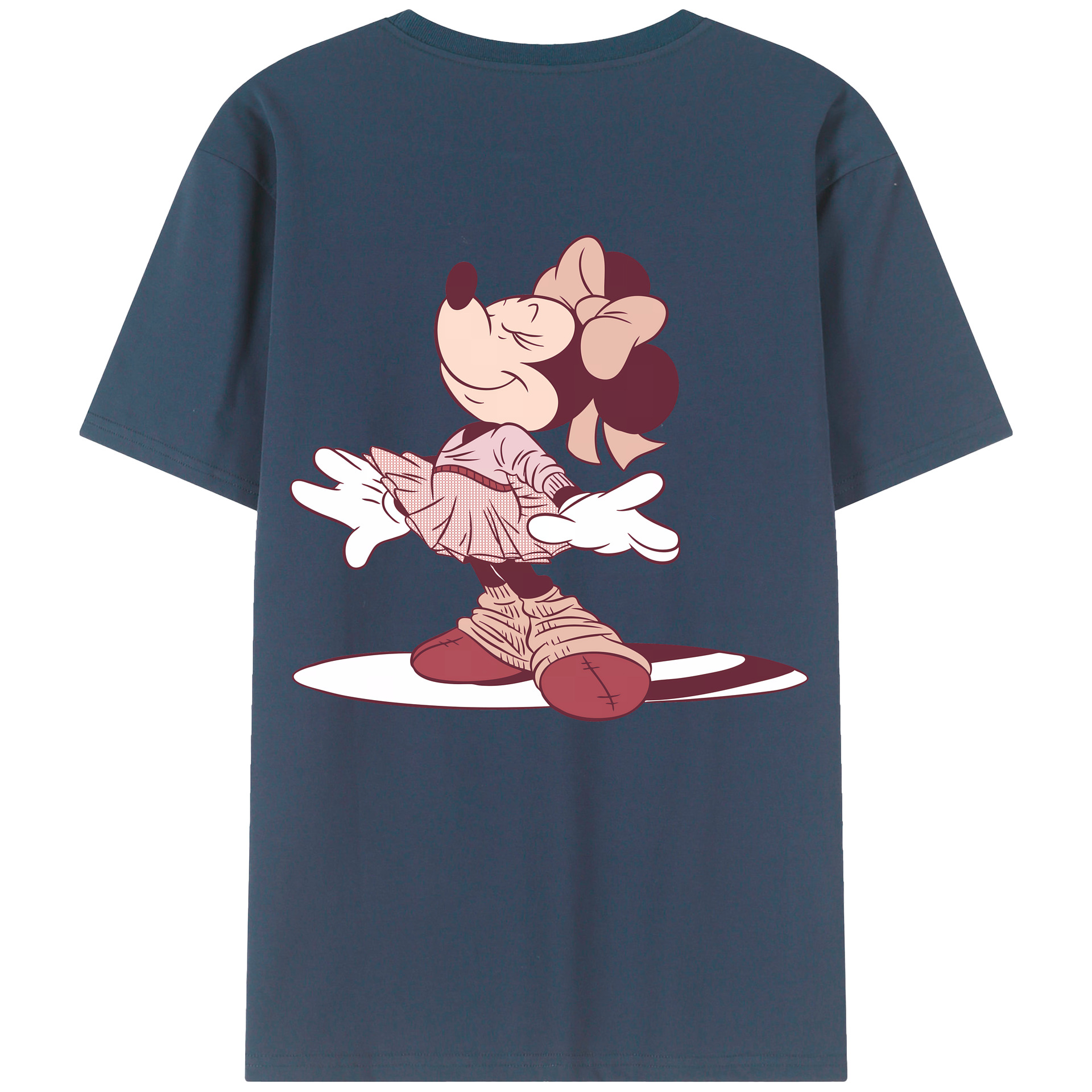（画像用） ミッキーマウス Mickey Mouse レディース半袖Tシャツ(バックプリント)
