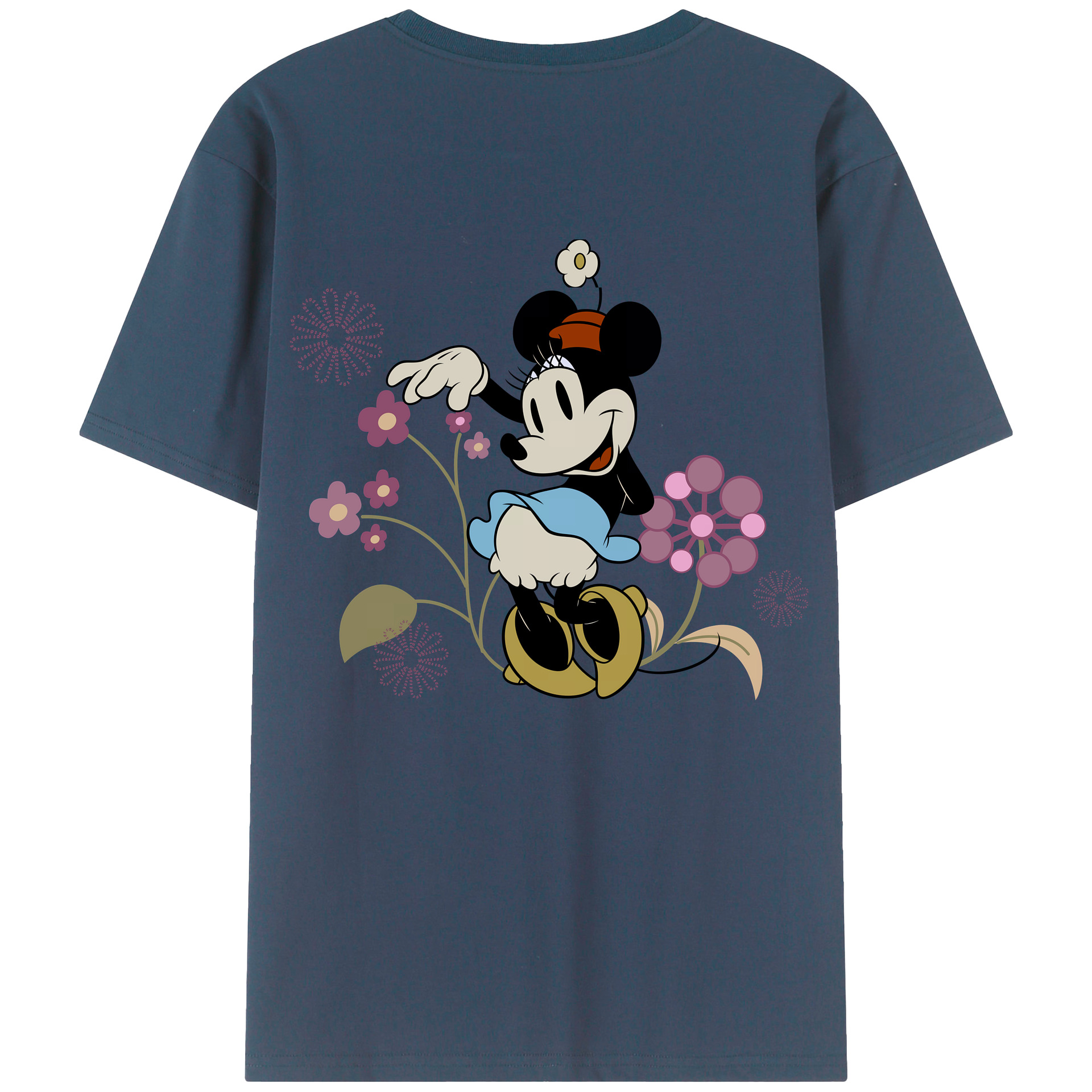 （画像用） ミッキーマウス Mickey Mouse レディース半袖Tシャツ(バックプリント)