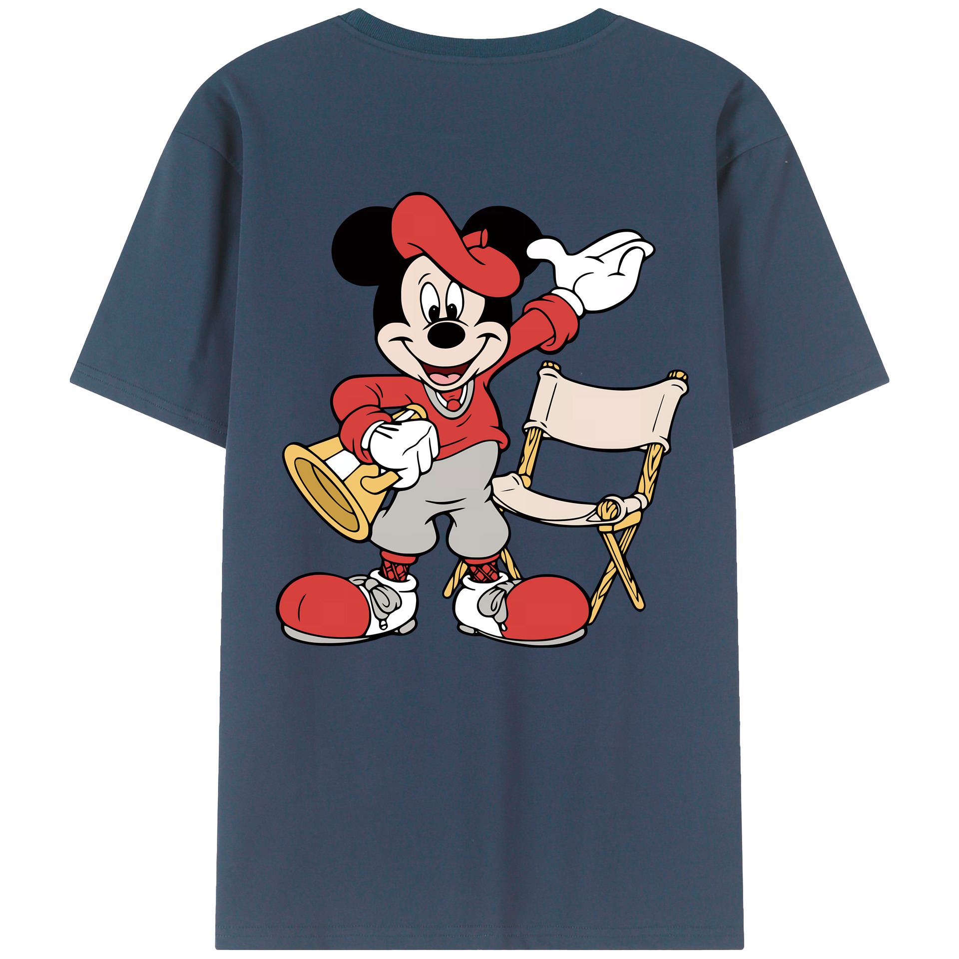 ミッキーマウス Mickey Mouse レディース半袖Tシャツ(バックプリント)