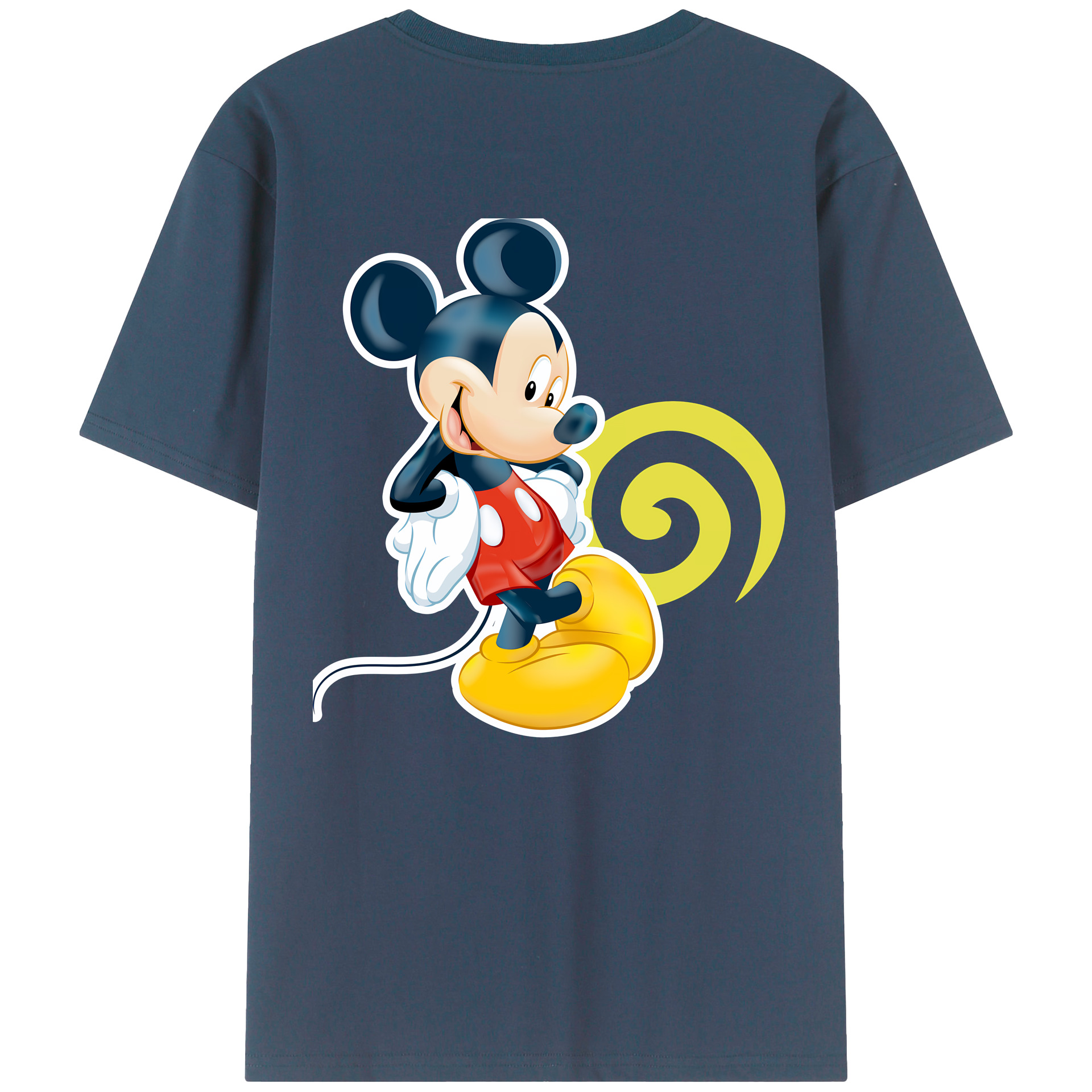 ミッキーマウス Mickey Mouse レディース半袖Tシャツ(バックプリント)