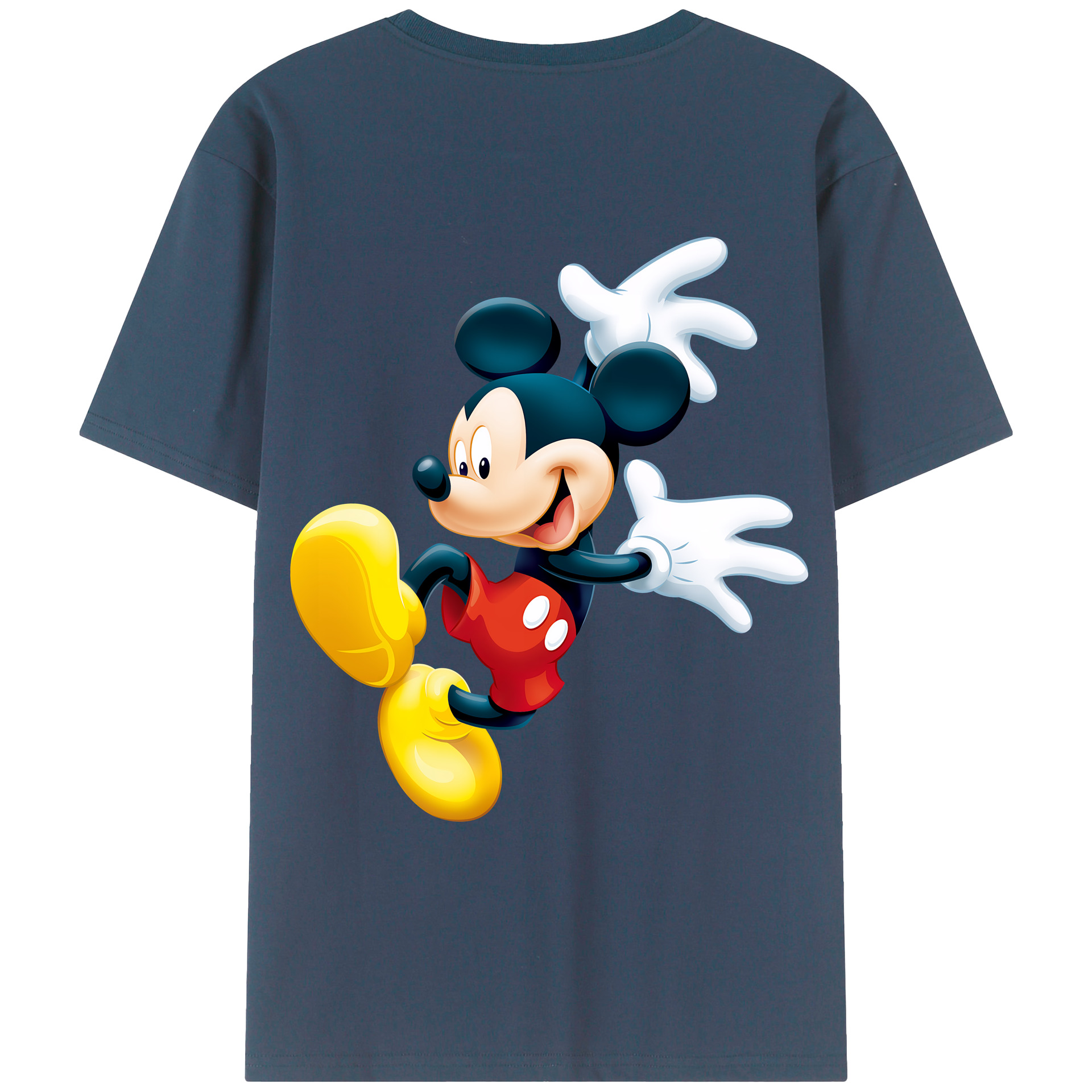 ミッキーマウス Mickey Mouse レディース半袖Tシャツ(バックプリント)