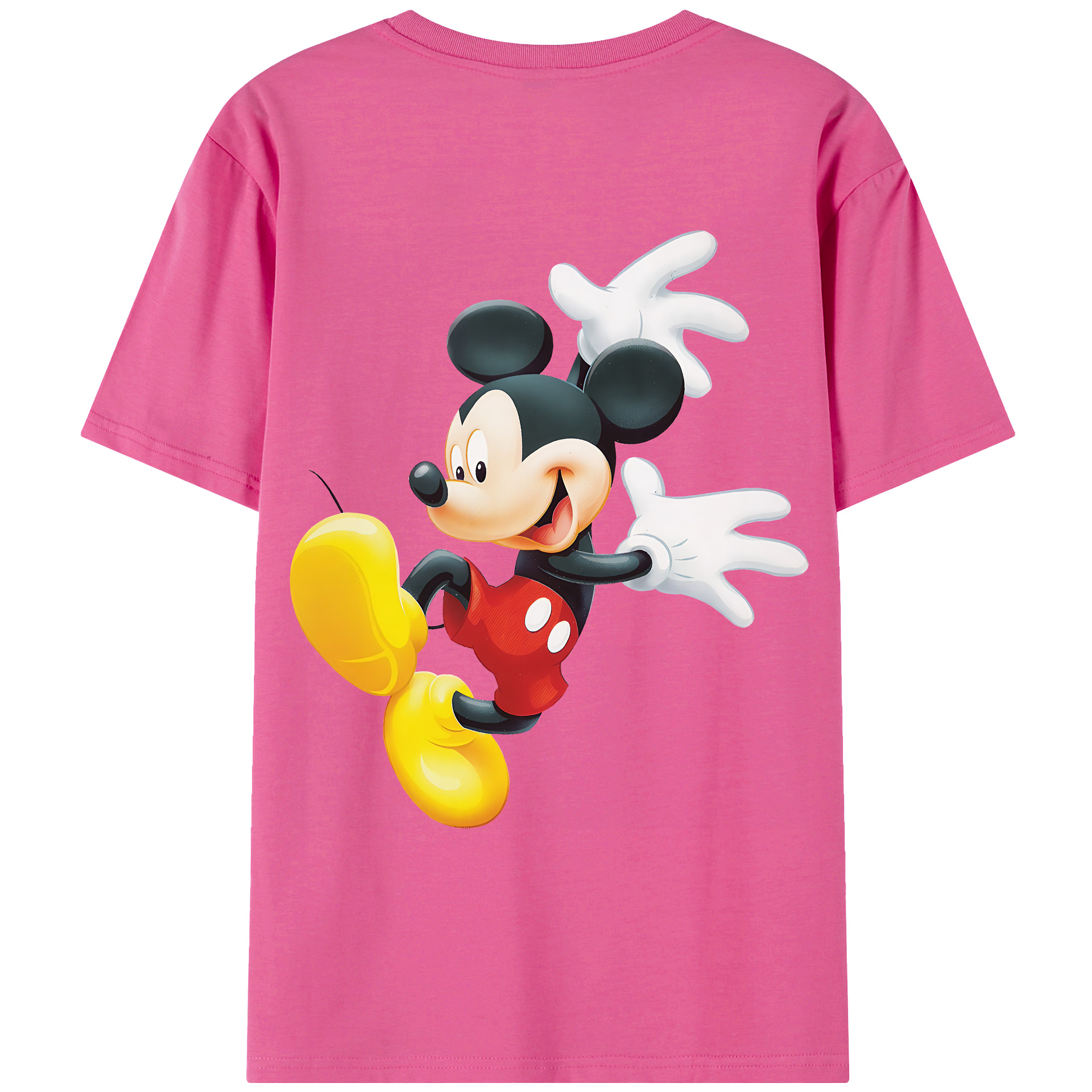 （画像用） ミッキーマウス Mickey Mouse レディース半袖Tシャツ(バックプリント)