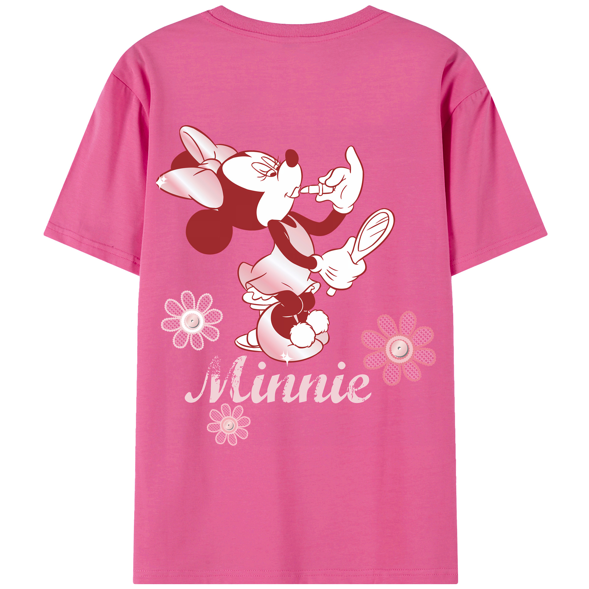 （画像用） ミッキーマウス Mickey Mouse レディース半袖Tシャツ(バックプリント)