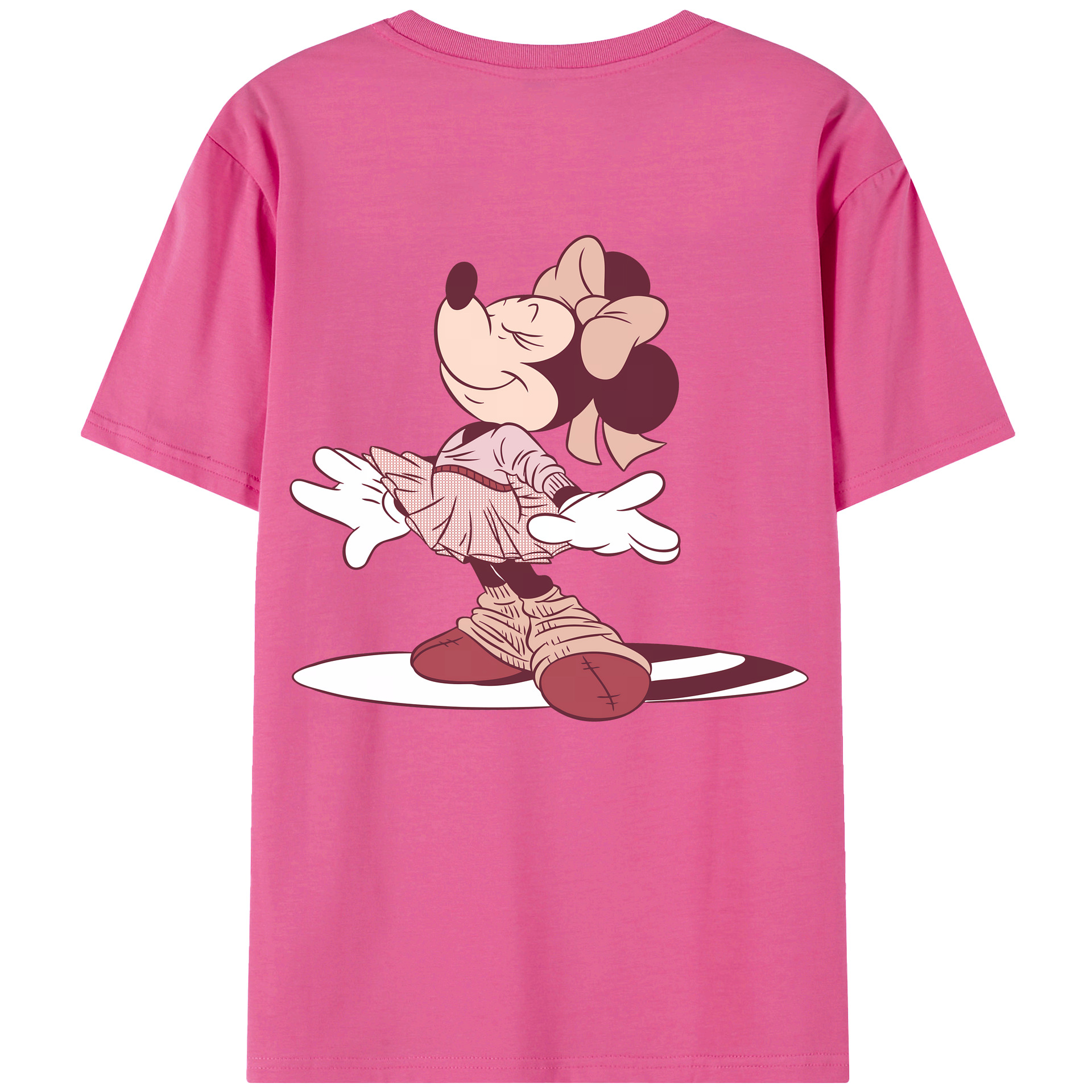 （画像用） ミッキーマウス Mickey Mouse レディース半袖Tシャツ(バックプリント)