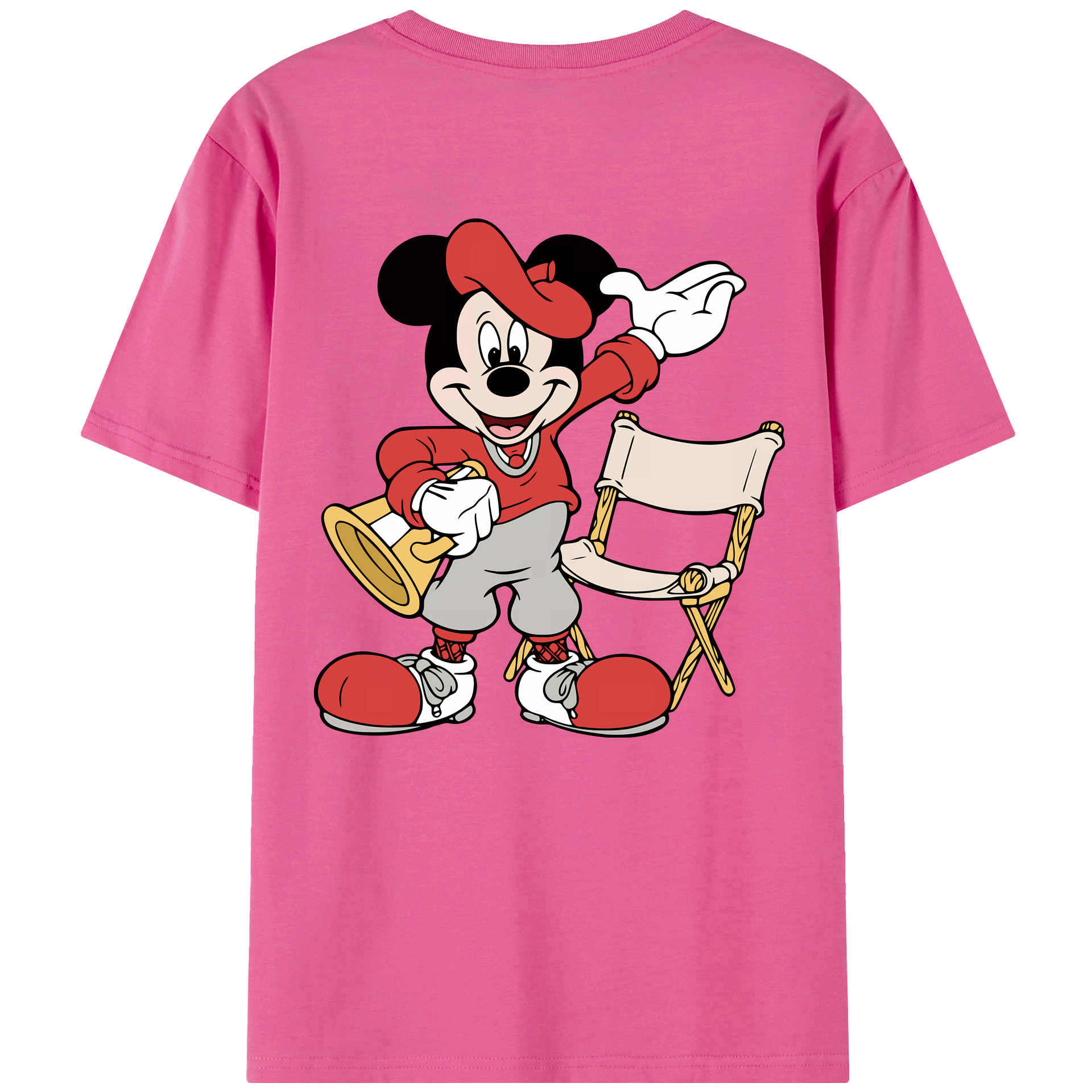 ミッキーマウス Mickey Mouse レディース半袖Tシャツ(バックプリント)