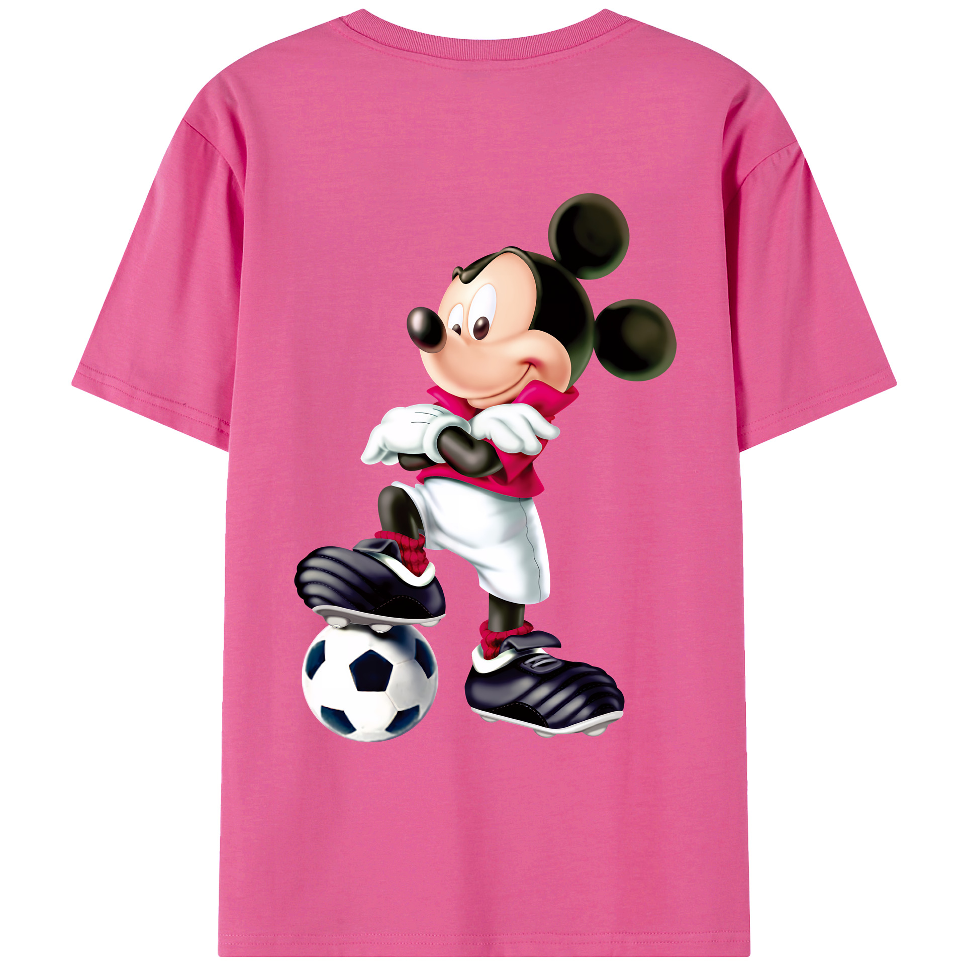 ミッキーマウス Mickey Mouse レディース半袖Tシャツ(バックプリント)