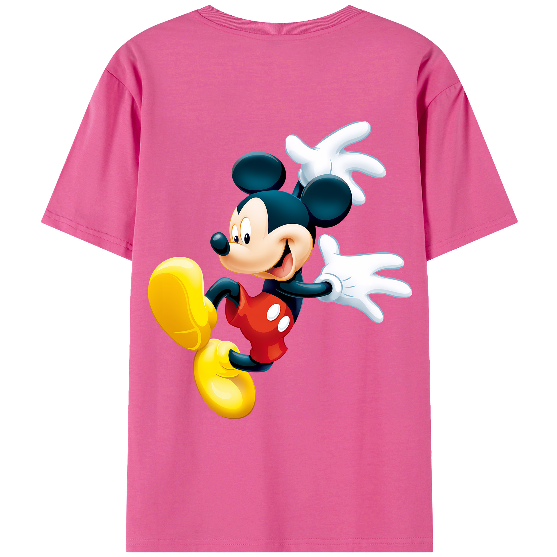 ミッキーマウス Mickey Mouse レディース半袖Tシャツ(バックプリント)
