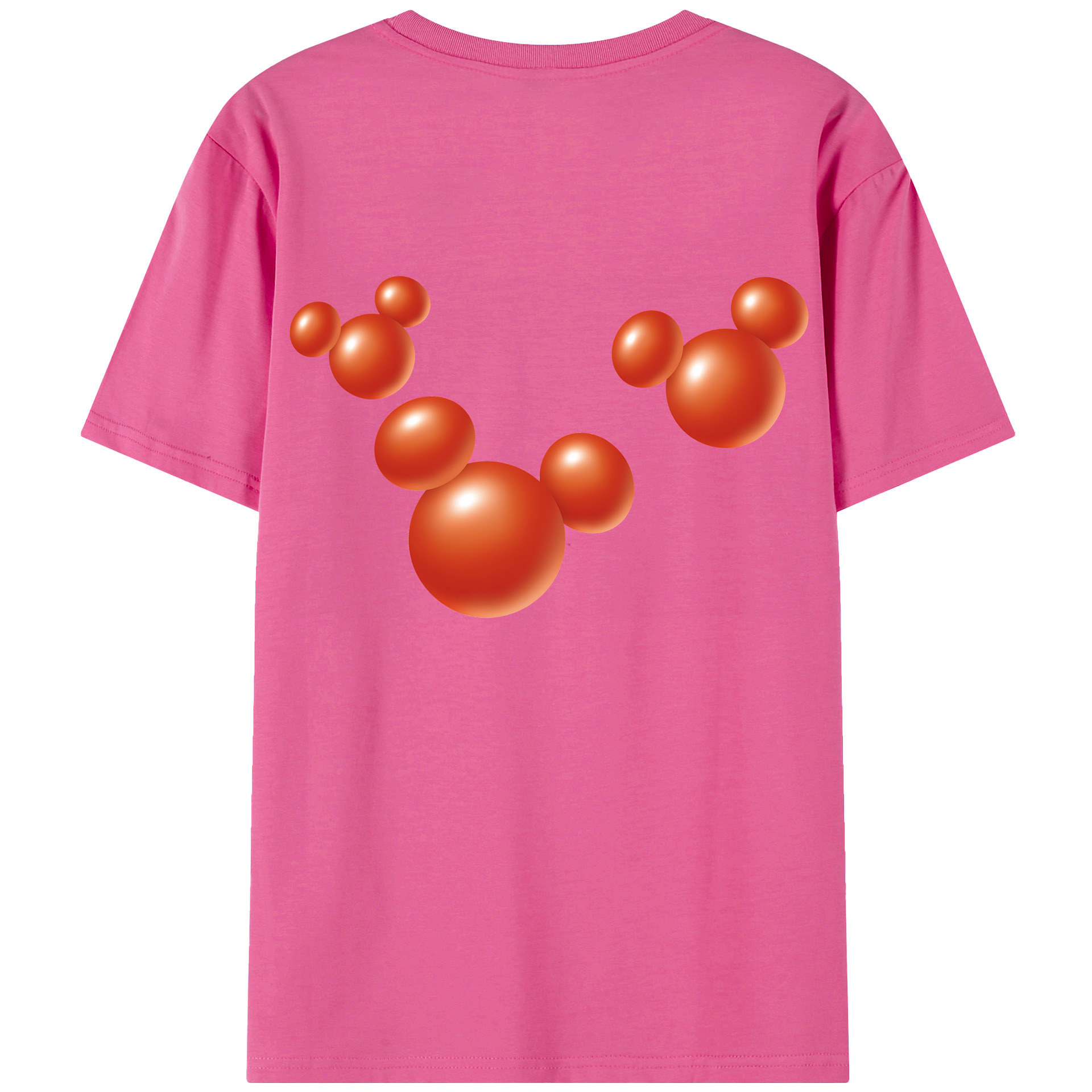 ミッキーマウス Mickey Mouse レディース半袖Tシャツ(バックプリント)