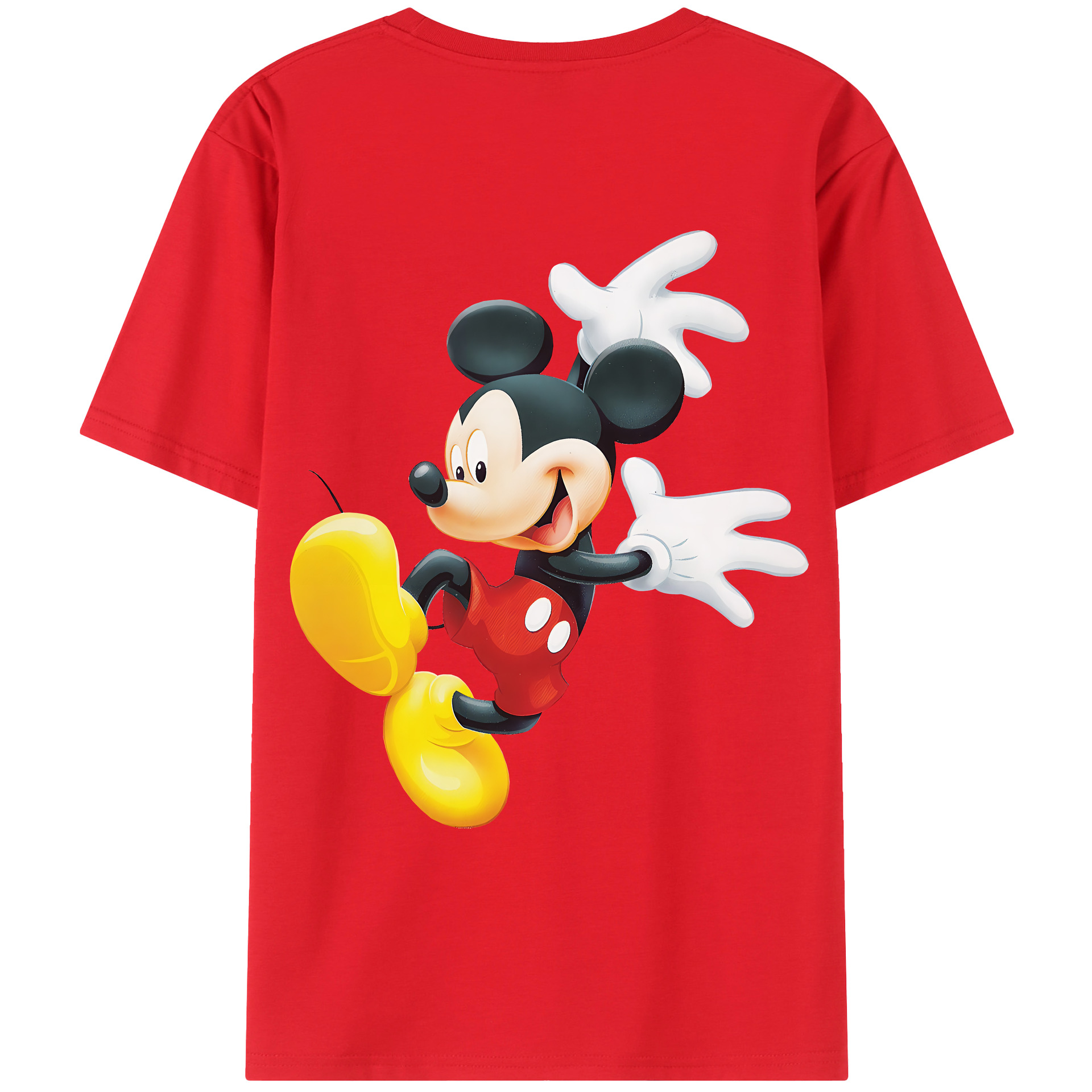 （画像用） ミッキーマウス Mickey Mouse レディース半袖Tシャツ(バックプリント)